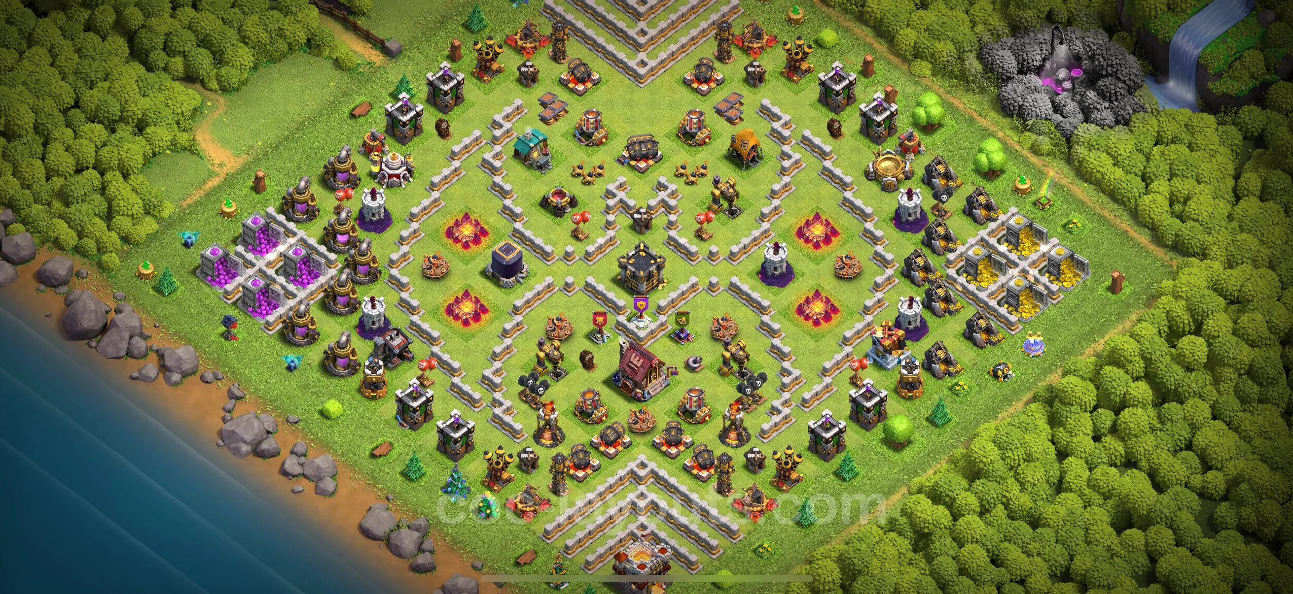 Top Troll Funny Base TH11 with Link - Funny Art Plan - Clash of Clans - (#85) — Розваги TH11