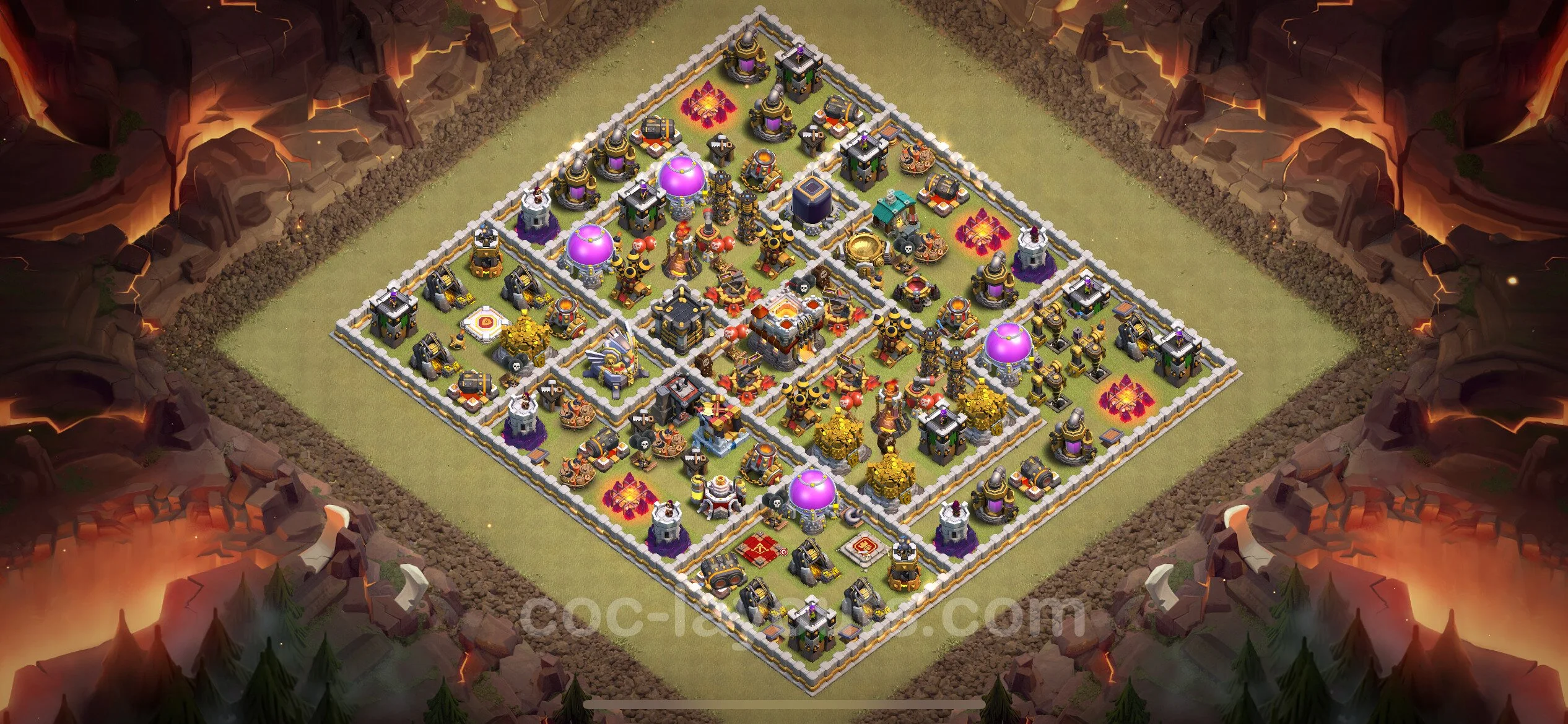 Top War Base TH11 with Link, Hybrid - Anti 3 Stars CWL Plan - Clash of Clans - (#103) — Krieg BH11