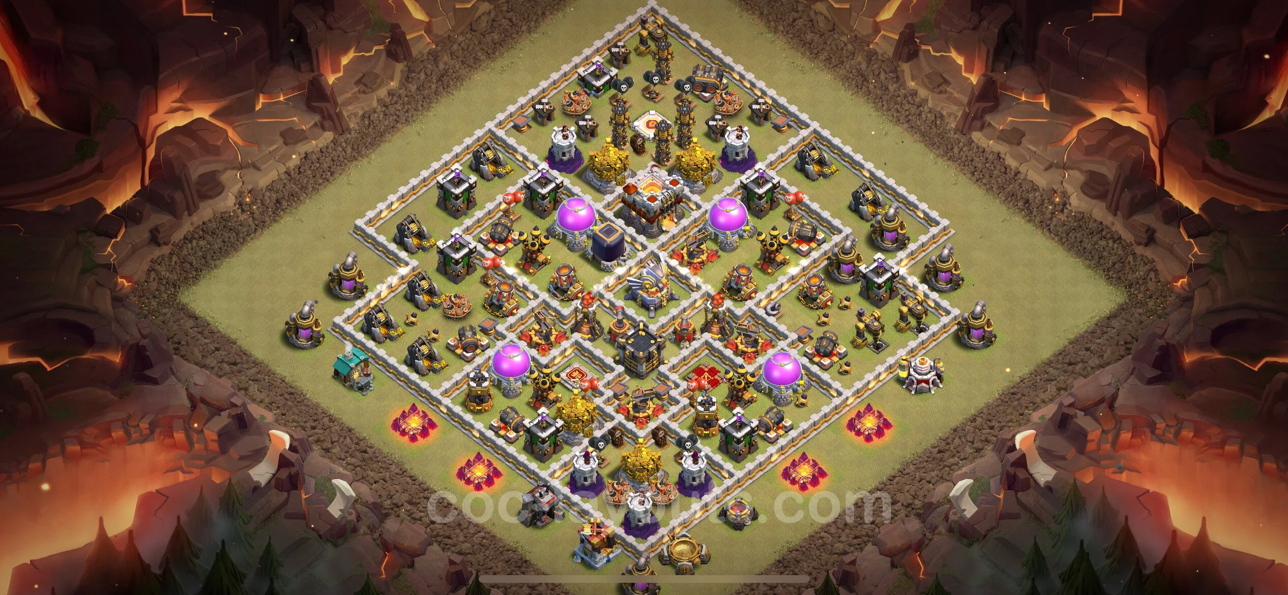 Top War Base TH11 with Link, Anti Everything, Hybrid - CWL Defence Plan - Clash of Clans - (#110) — War BH11