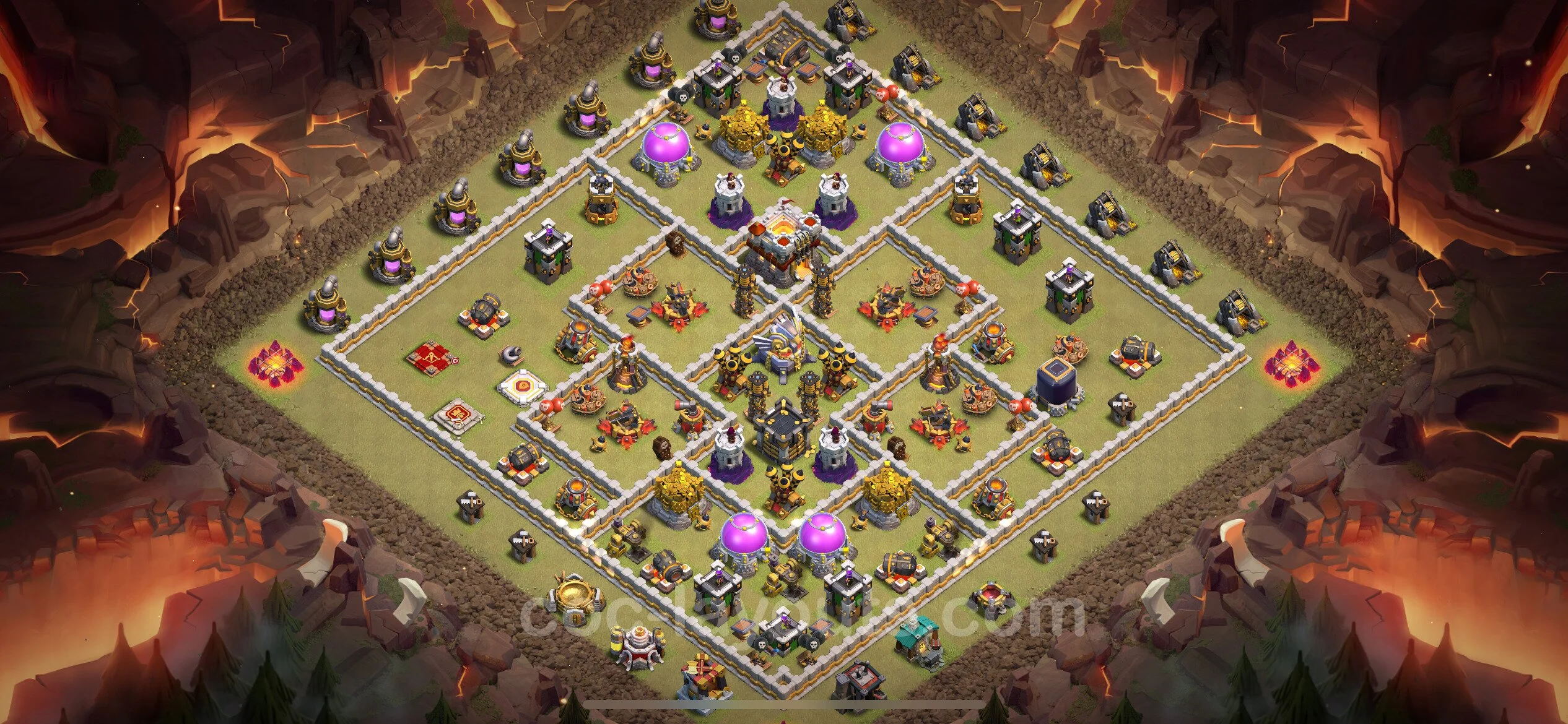 Top War Base TH11 with Link, Anti Air / Electro Dragon - CWL Defence Plan - Clash of Clans - (#111) — Wojna BH11