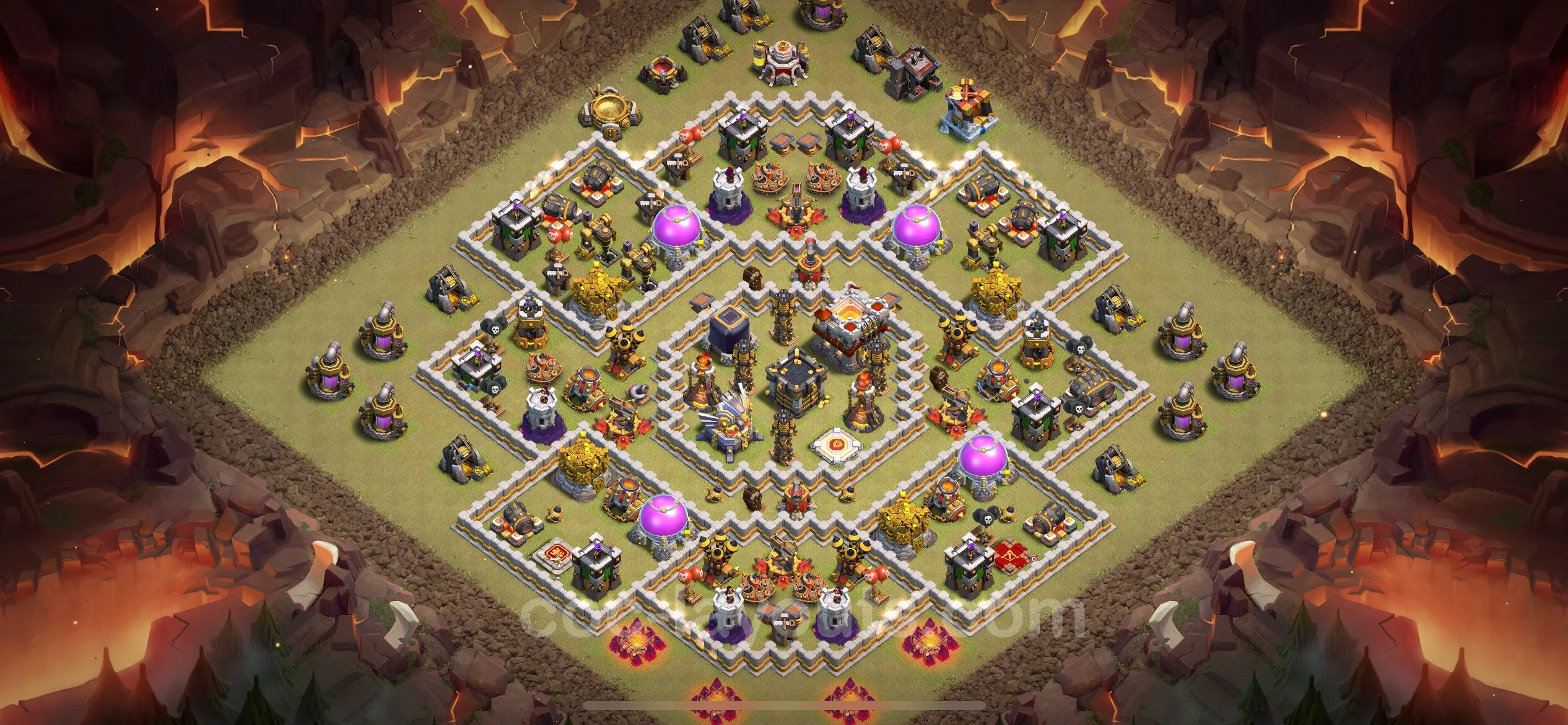 Top War Base TH11 with Link - Anti 3 Stars CWL Plan - Clash of Clans - (#115) — Guerre BH11