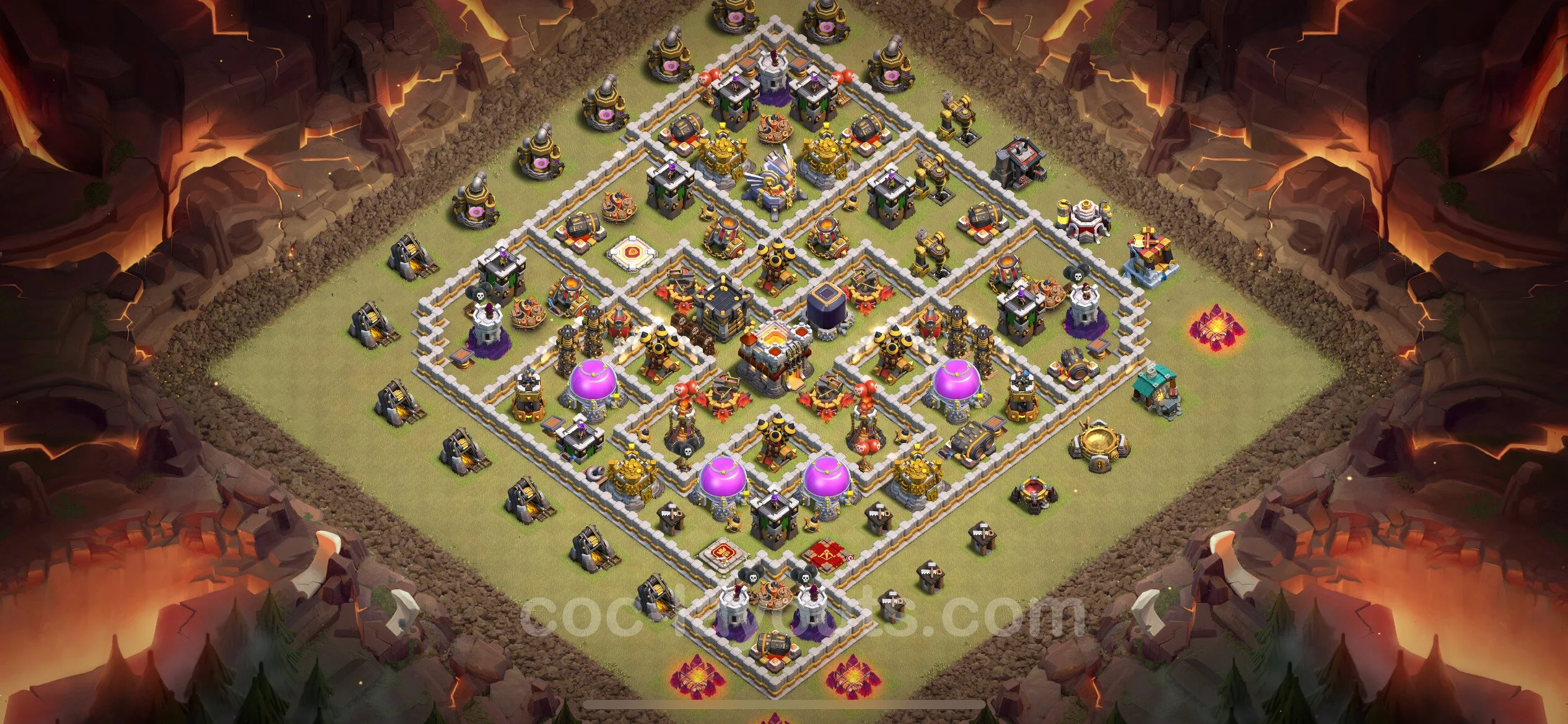 Top War Base TH11 with Link, Anti Everything, Hybrid - CWL Defence Plan - Clash of Clans - (#129) — Guerre BH11