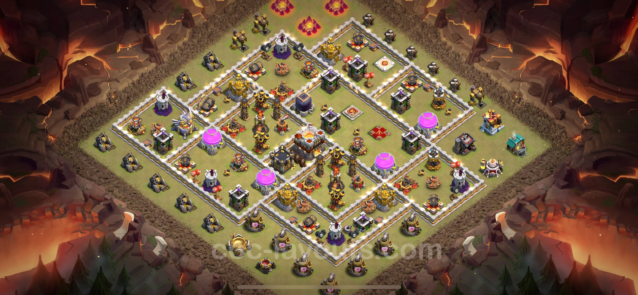 Top War Base TH11 with Link, Anti Air / Electro Dragon, Hybrid - CWL Defence Plan - Clash of Clans - (#133) — Война BH11