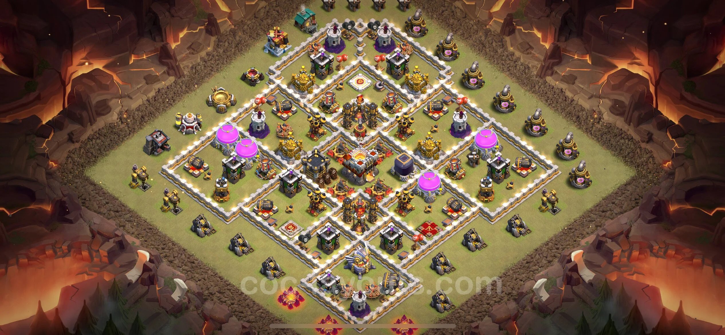 Top War Base TH11 with Link, Anti Everything - Anti 3 Stars CWL Plan - Clash of Clans - (#136) — Perang BH11