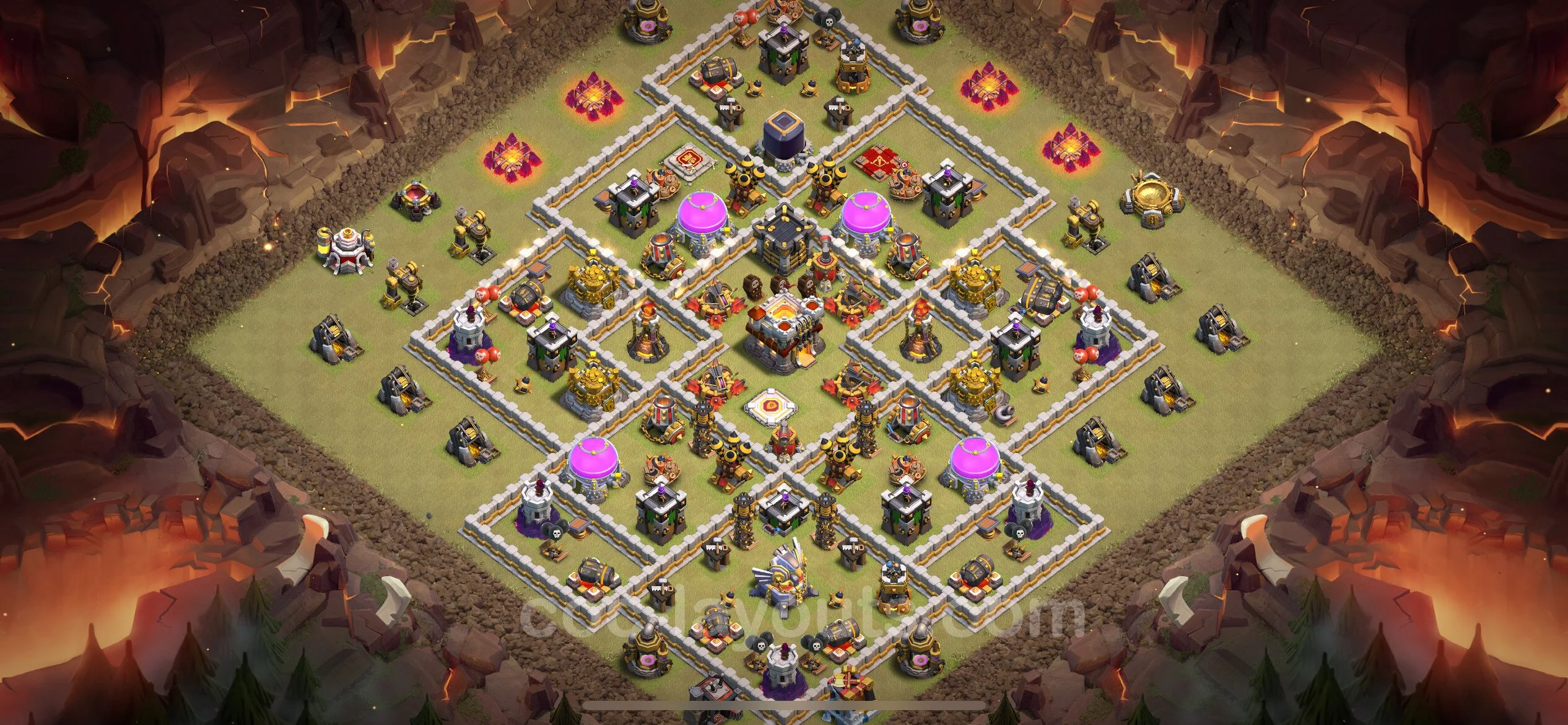 Top War Base TH11 with Link, Anti Everything, Hybrid - CWL Defence Plan - Clash of Clans - (#140) — Wojna BH11