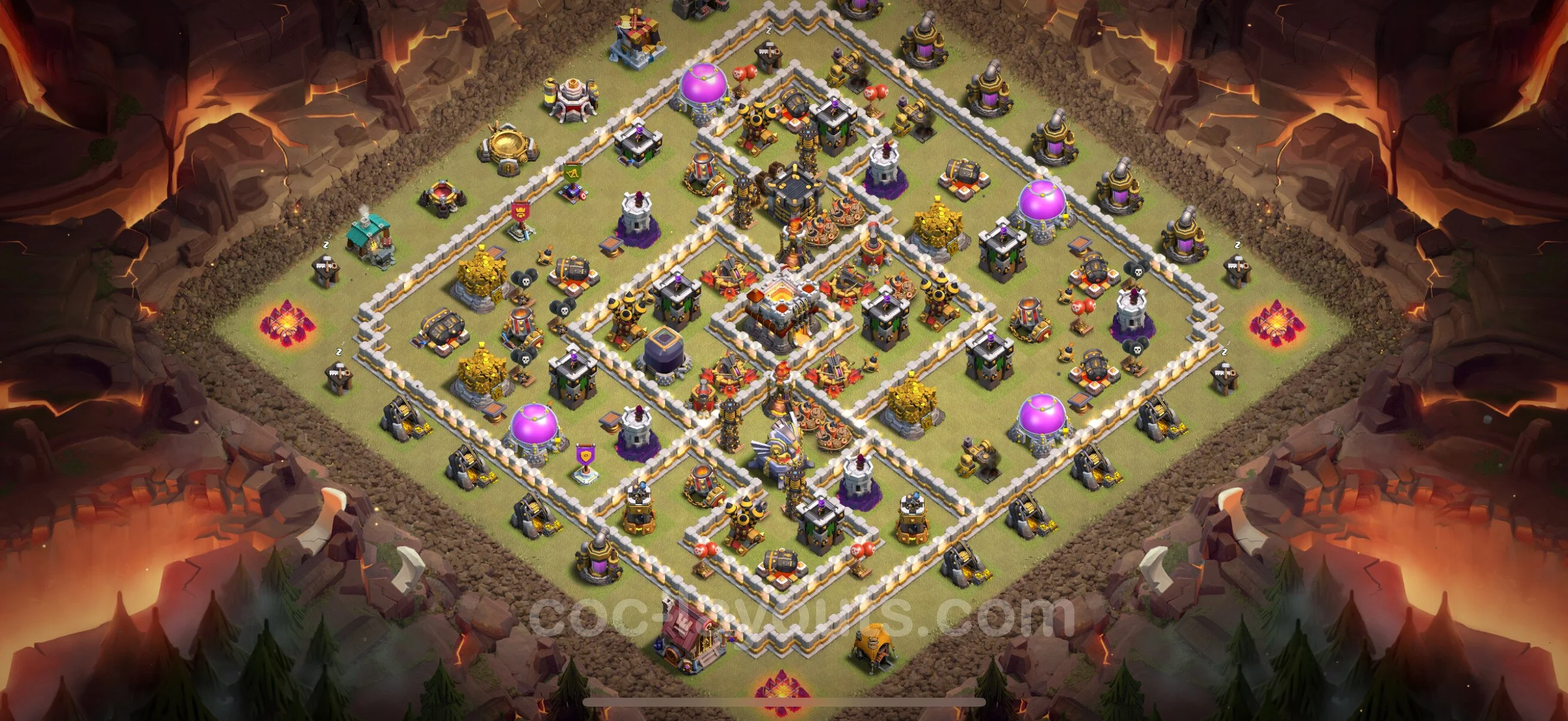 Top War Base TH11 with Link, Anti Air / Electro Dragon, Hybrid - CWL Defence Plan - Clash of Clans - (#141) — Guerre BH11