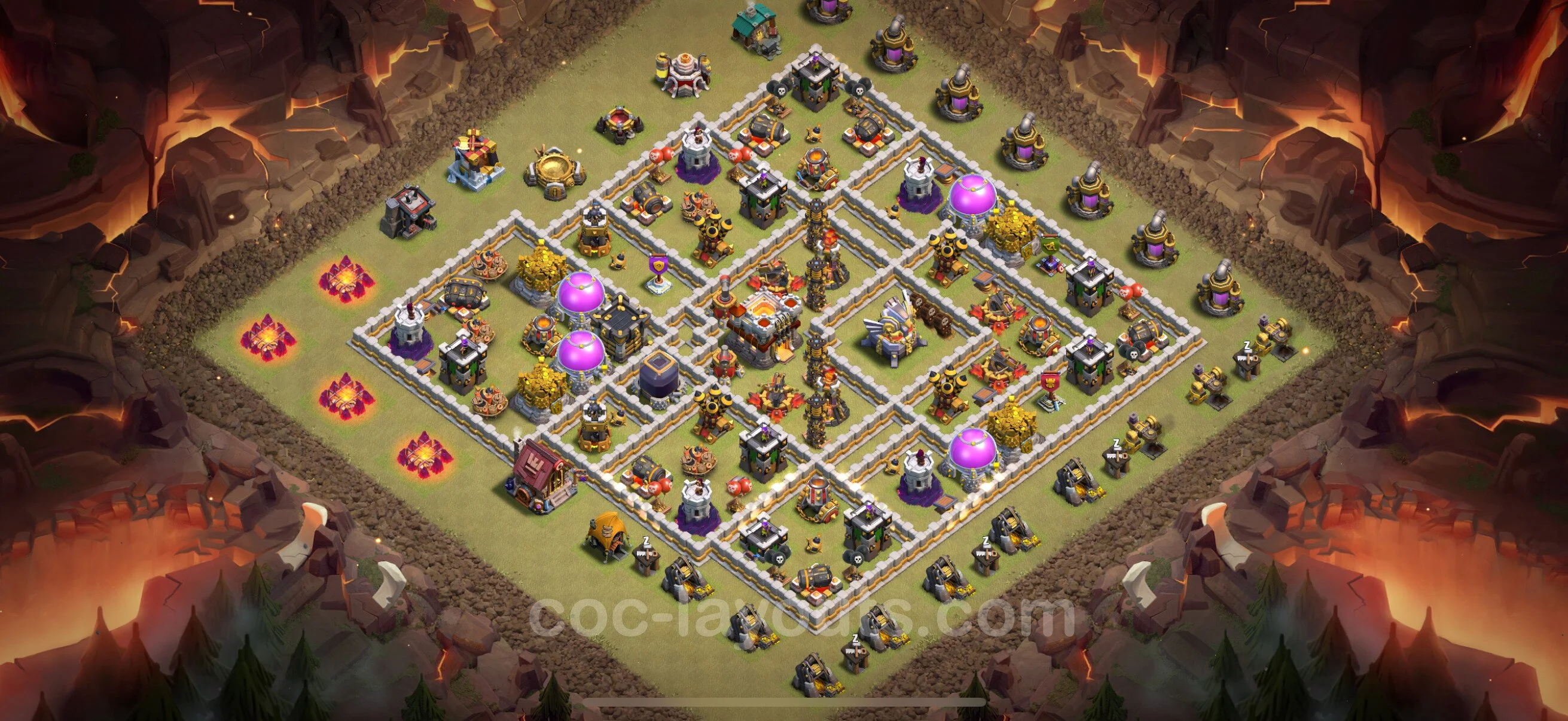 Top War Base TH11 with Link, Anti Everything, Hybrid - CWL Defence Plan - Clash of Clans - (#142) — Guerre BH11