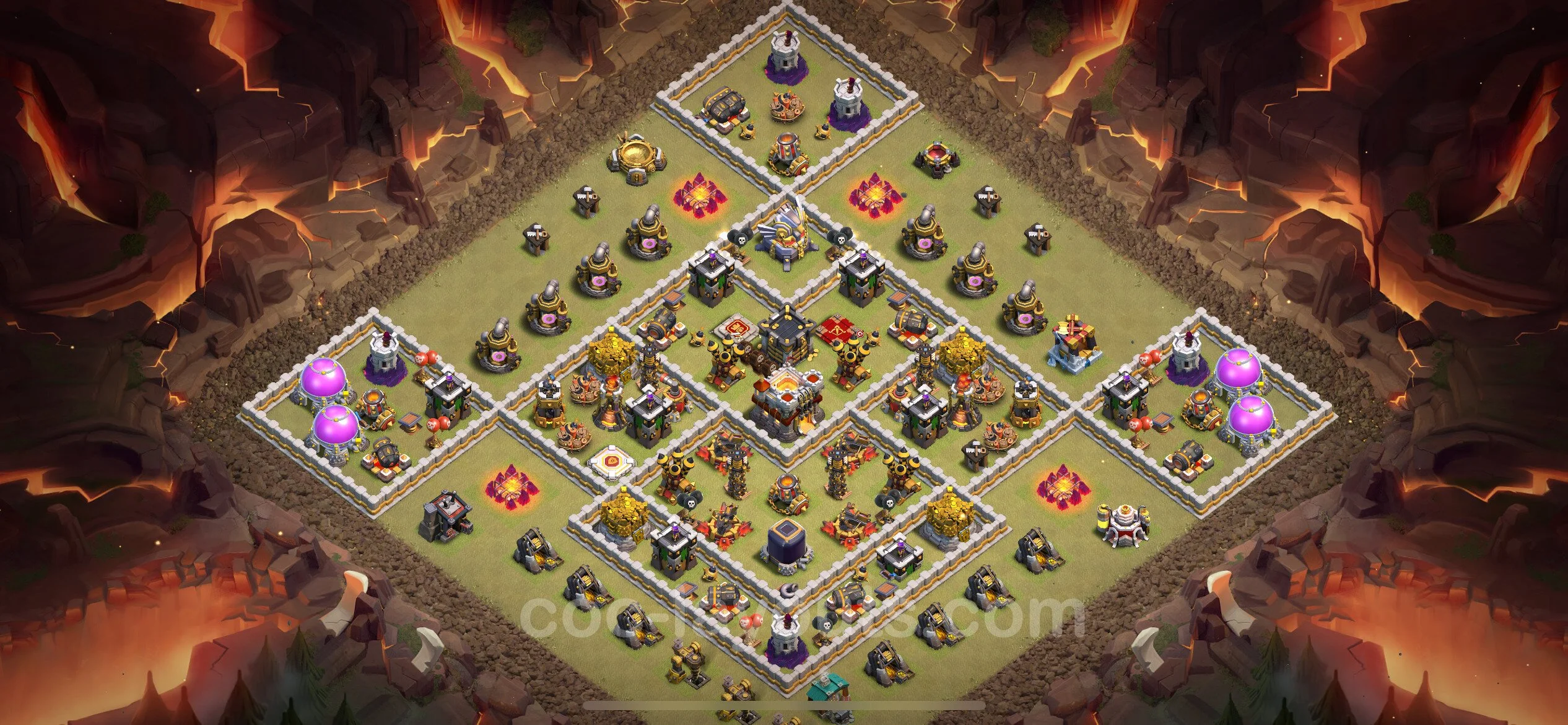 Top War Base TH11 with Link - Anti 3 Stars CWL Plan - Clash of Clans - (#143) — Krieg BH11