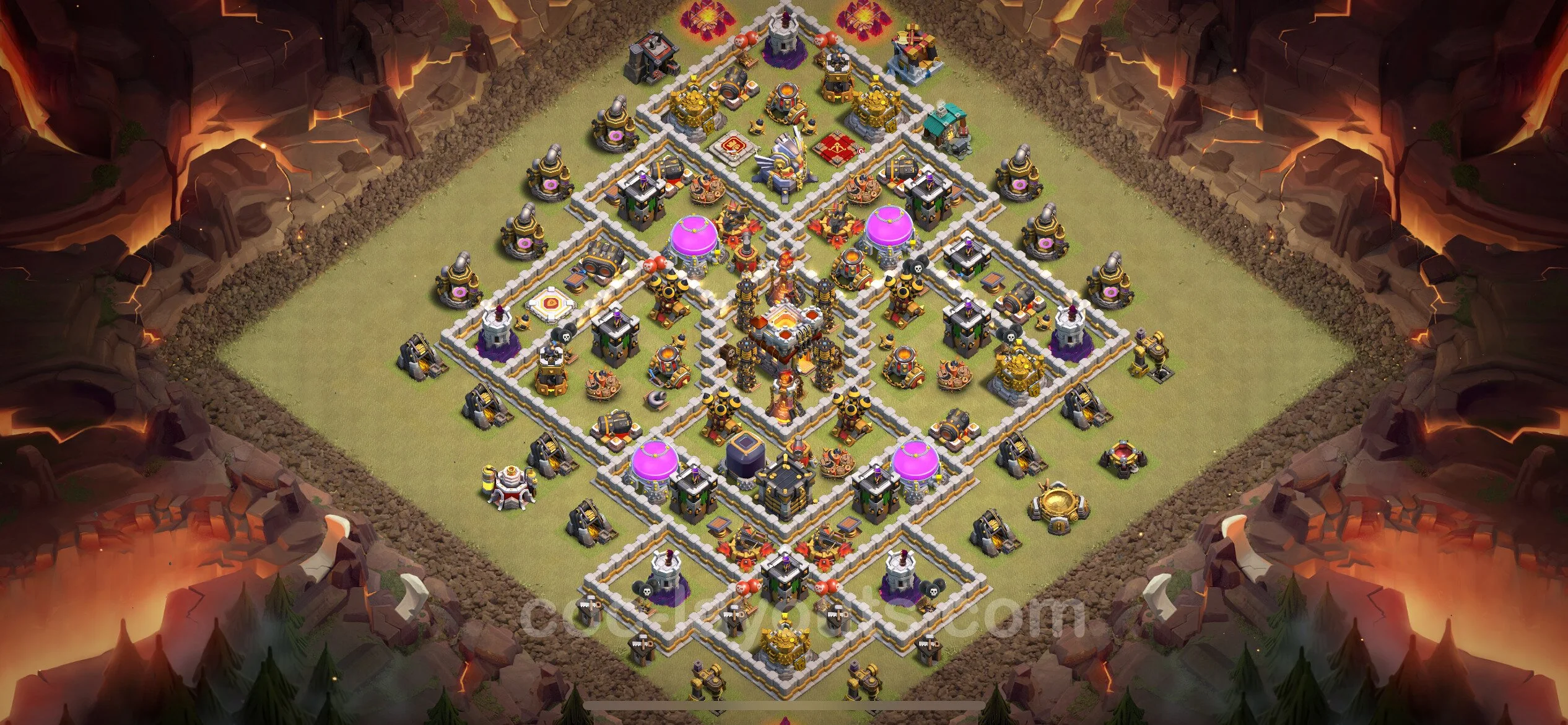 Top War Base TH11 with Link, Anti Everything - Anti 2 Stars CWL Plan - Clash of Clans - (#146) — Krieg BH11