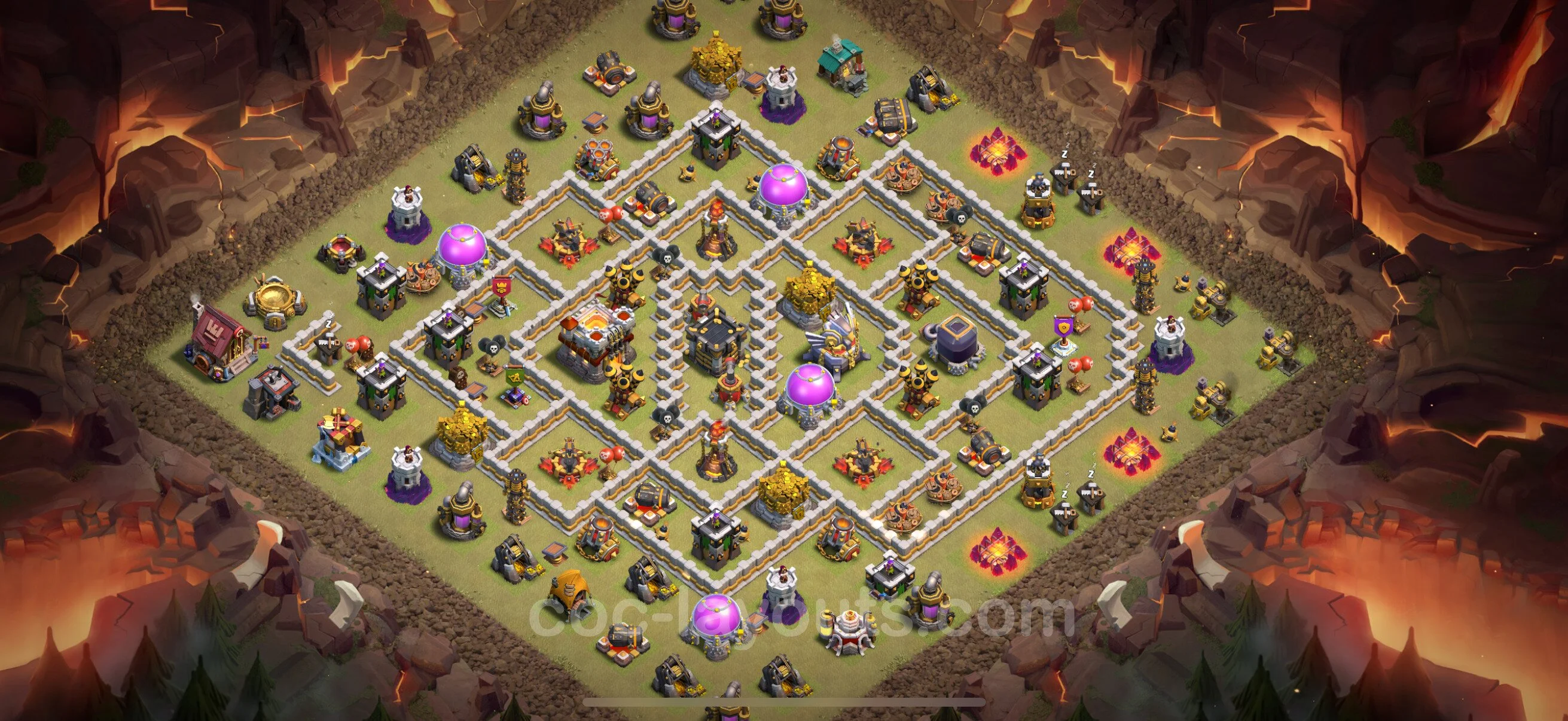 Top War Base TH11 with Link, Anti Air / Electro Dragon - CWL Defence Plan - Clash of Clans - (#147) — War BH11
