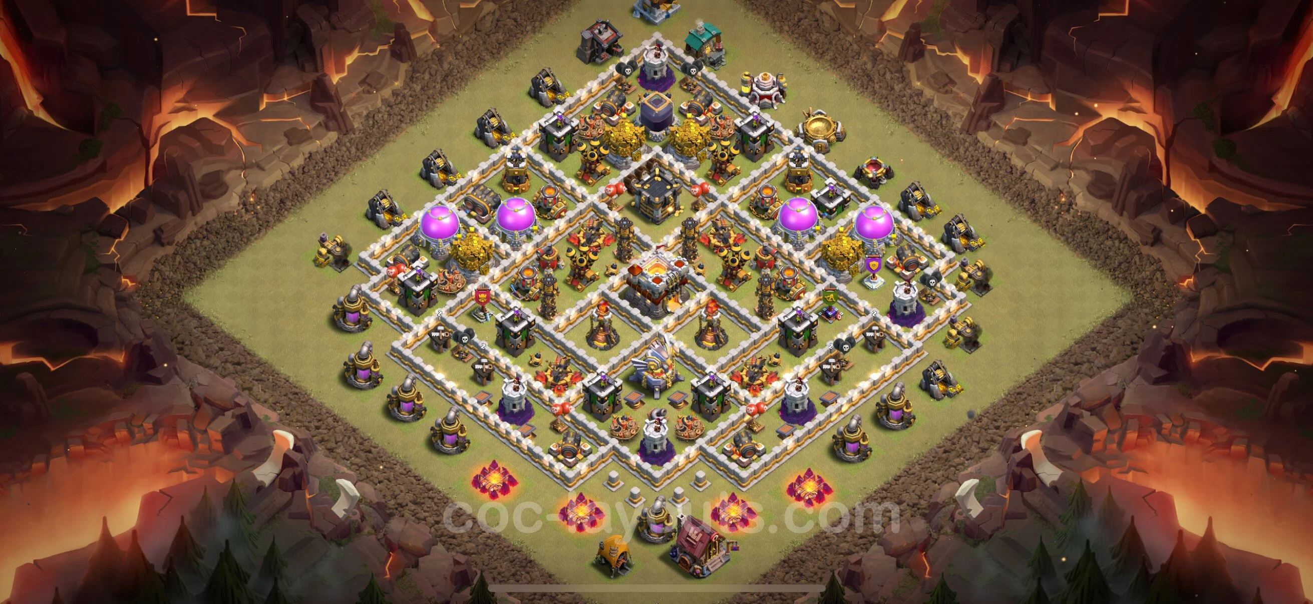 Top War Base TH11 with Link, Hybrid - Anti 2 Stars CWL Plan - Clash of Clans - (#148) — Guerra BH11