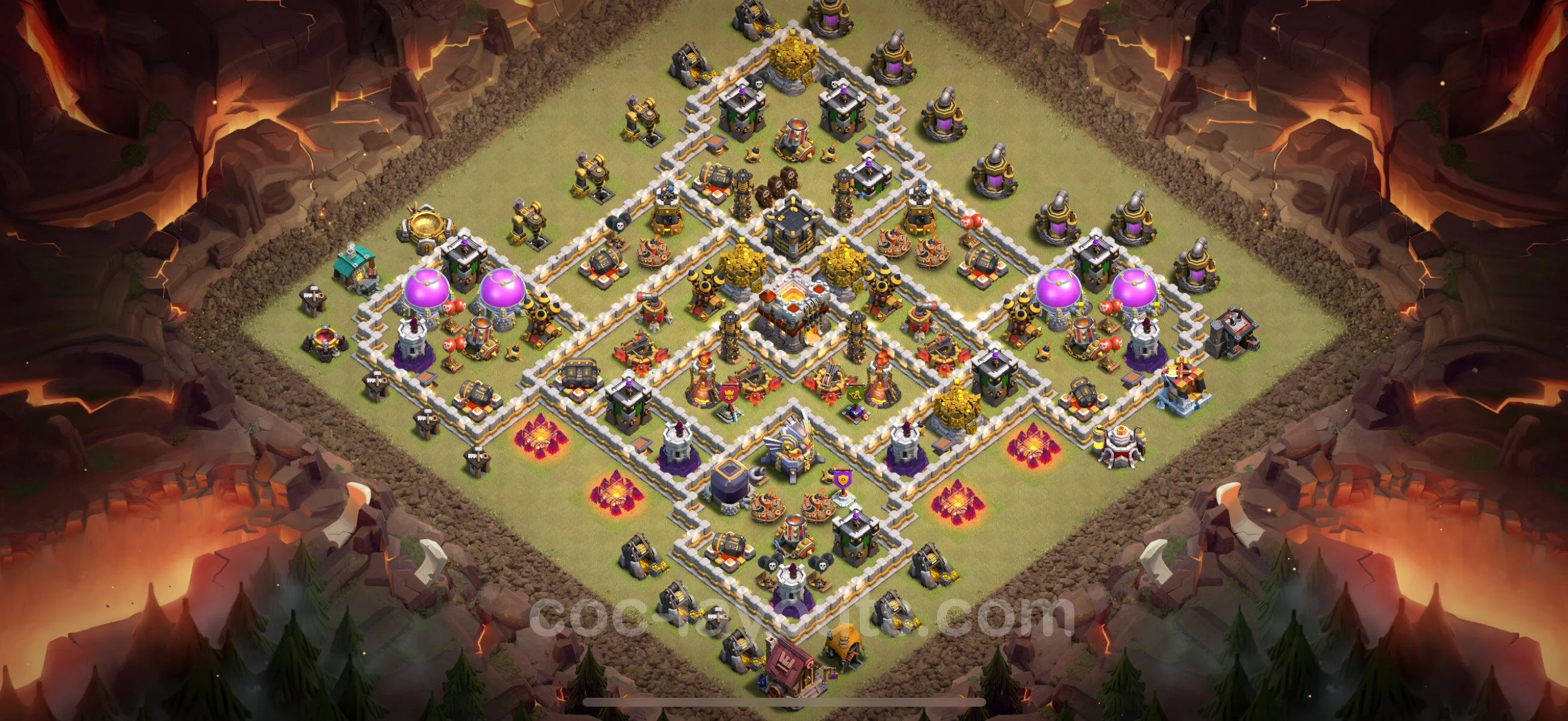 Top War Base TH11 with Link, Hybrid - Max Levels CWL Plan - Clash of Clans - (#152) — Wojna BH11