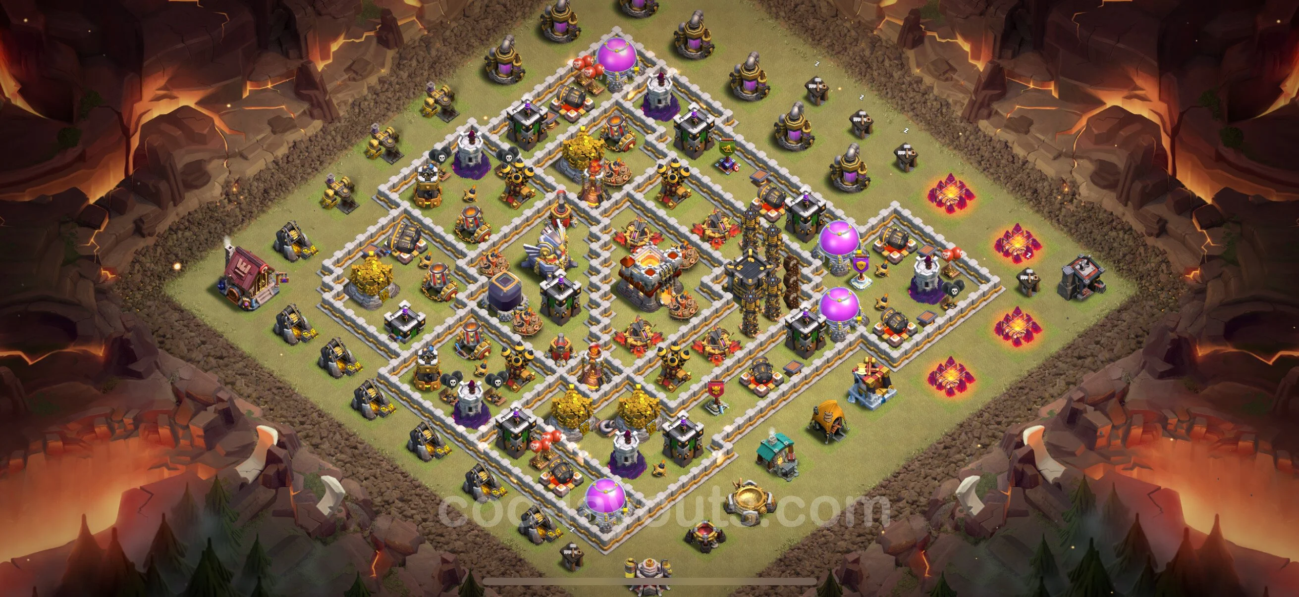 Top War Base TH11 with Link, Anti Air / Electro Dragon - Max Levels CWL Plan - Clash of Clans - (#153) — Wojna BH11