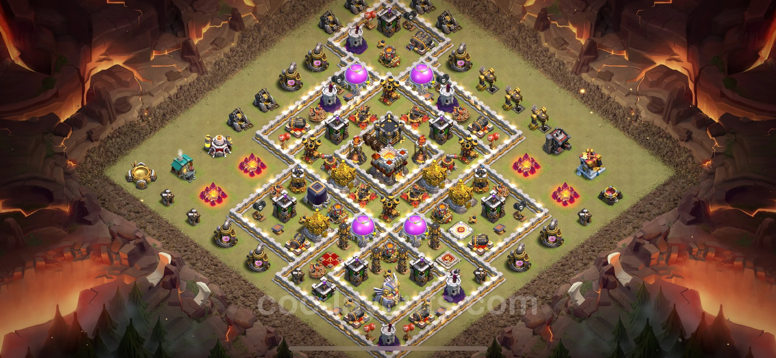 Top War Base TH11 with Link, Anti Everything, Hybrid - CWL Defence Plan - Clash of Clans - (#158) — Guerra BH11