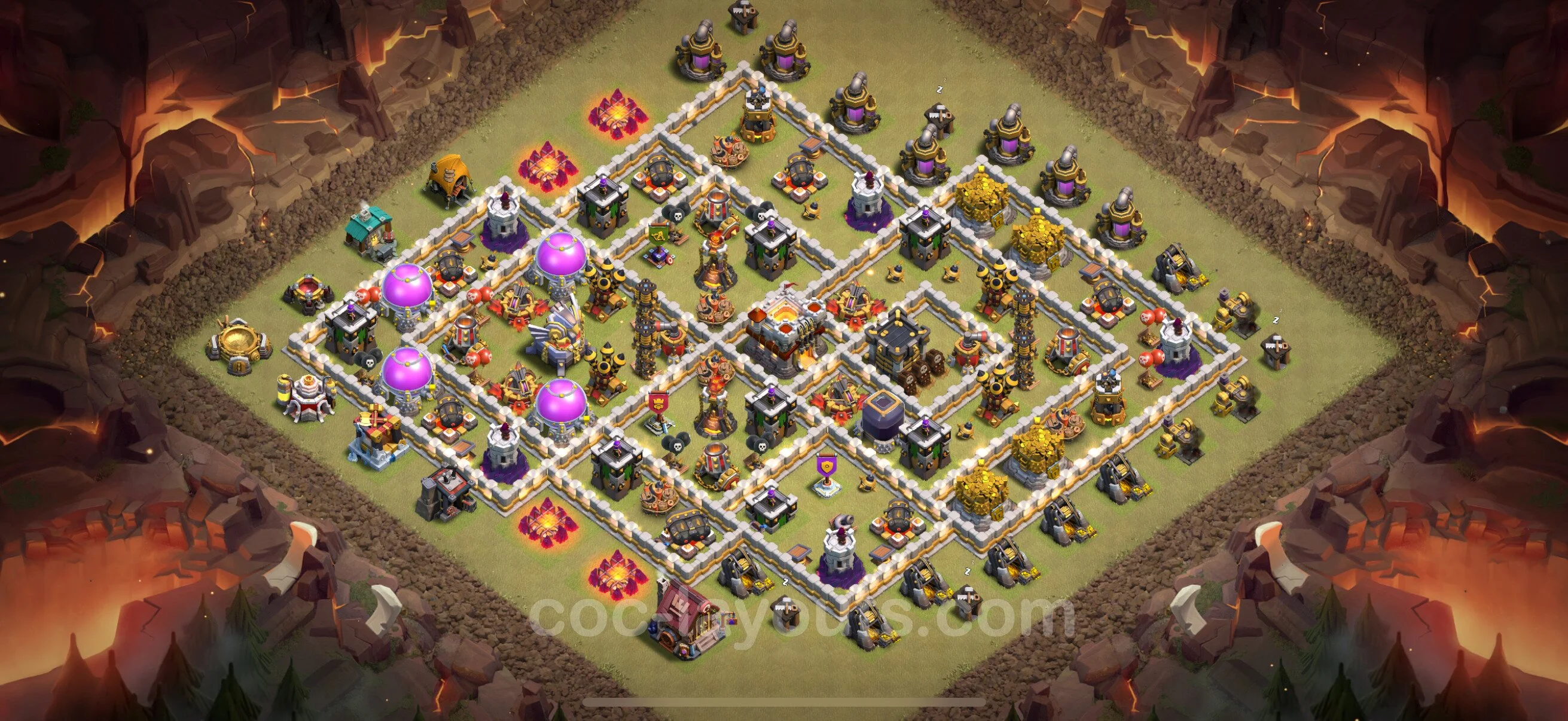 Top War Base TH11 with Link - Anti 2 Stars CWL Plan - Clash of Clans - (#160) — War BH11