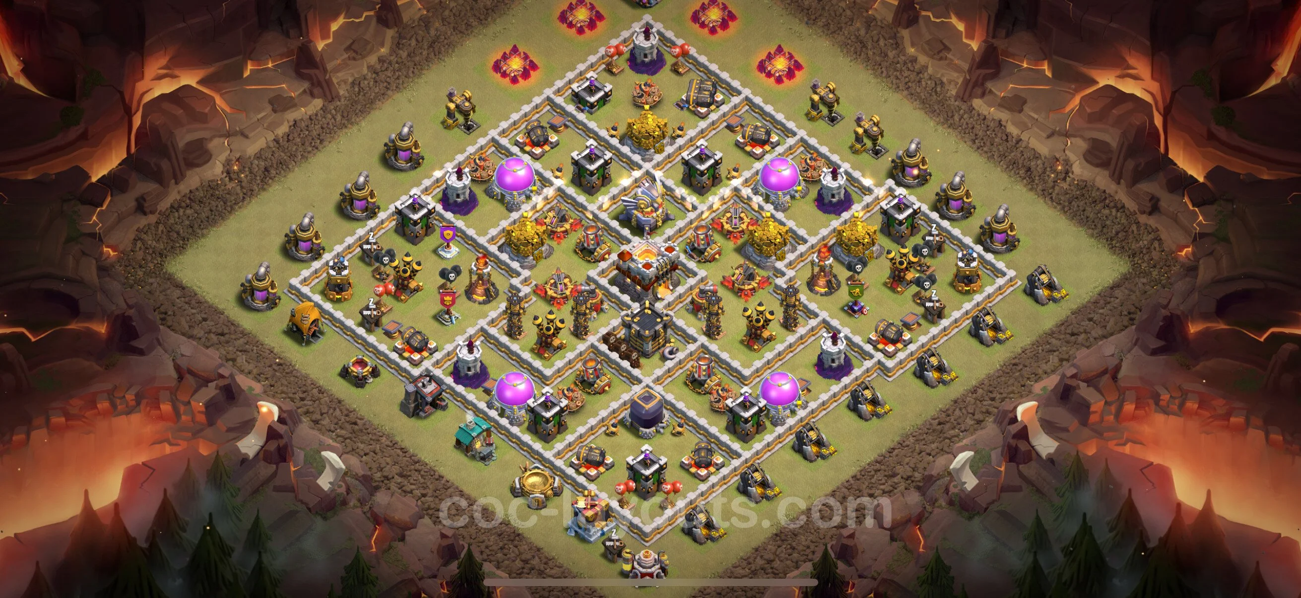 Top War Base TH11 with Link, Hybrid - Anti 2 Stars CWL Plan - Clash of Clans - (#161) — Guerre BH11
