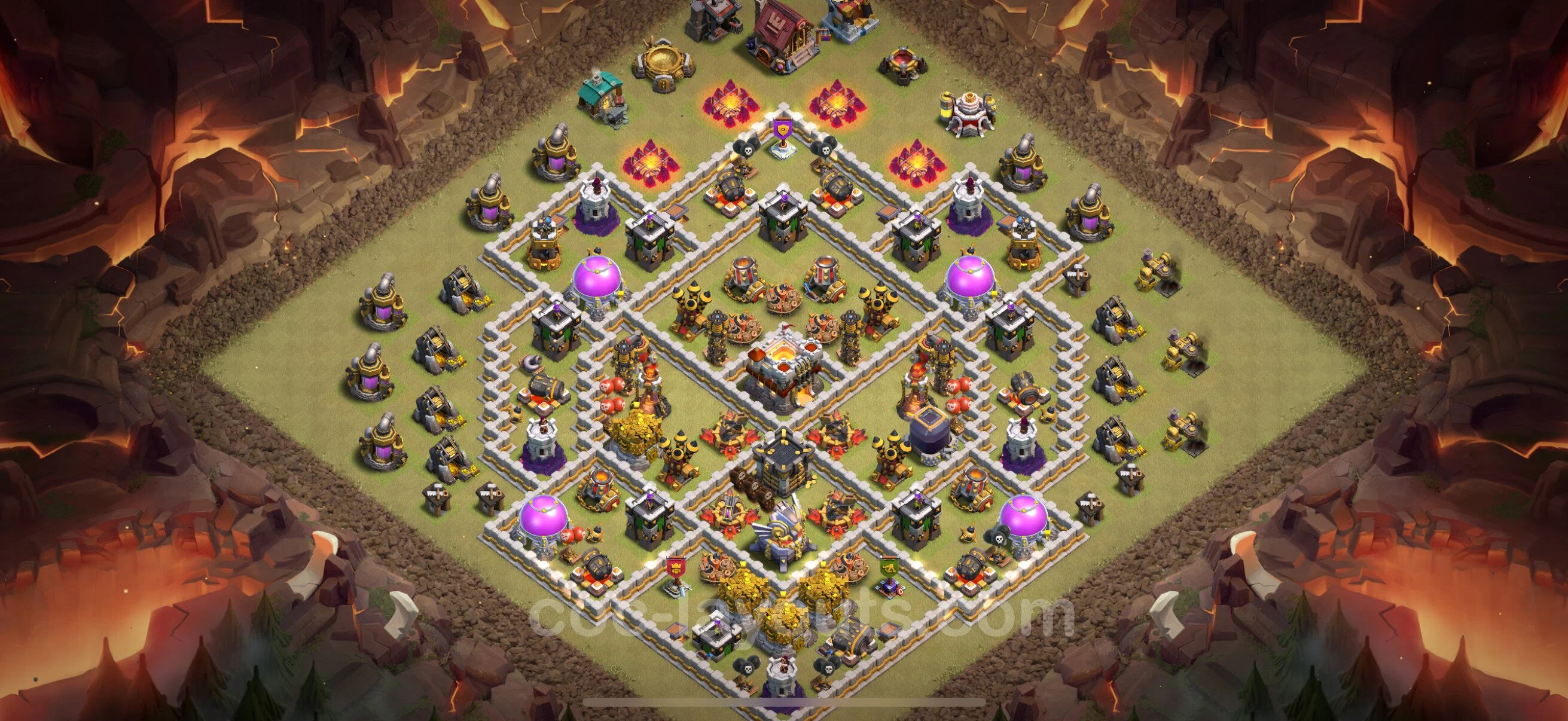 Top War Base TH11 with Link, Anti Everything - Max Levels CWL Plan - Clash of Clans - (#162) — Krieg BH11