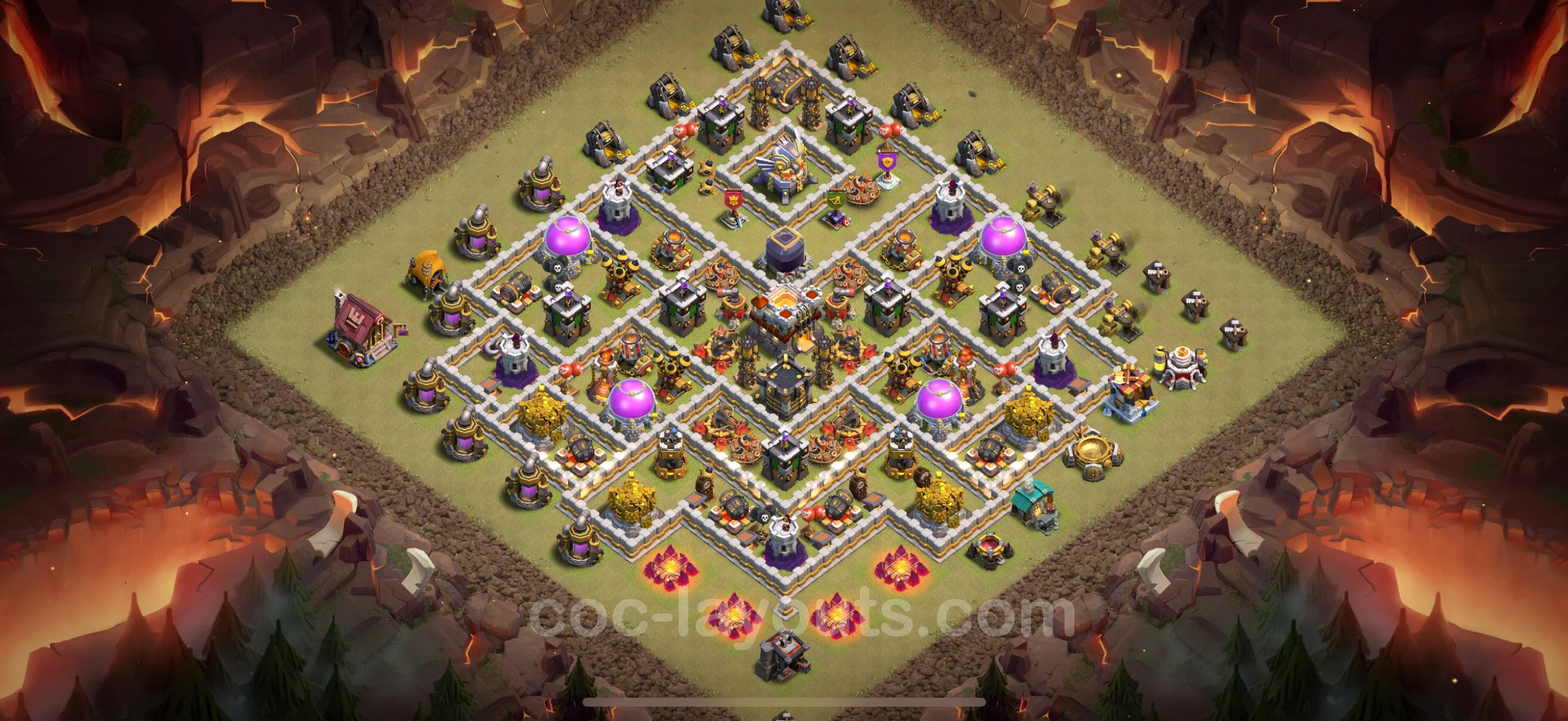 Top War Base TH11 with Link, Anti Everything - Anti 2 Stars CWL Plan - Clash of Clans - (#169) — Guerre BH11