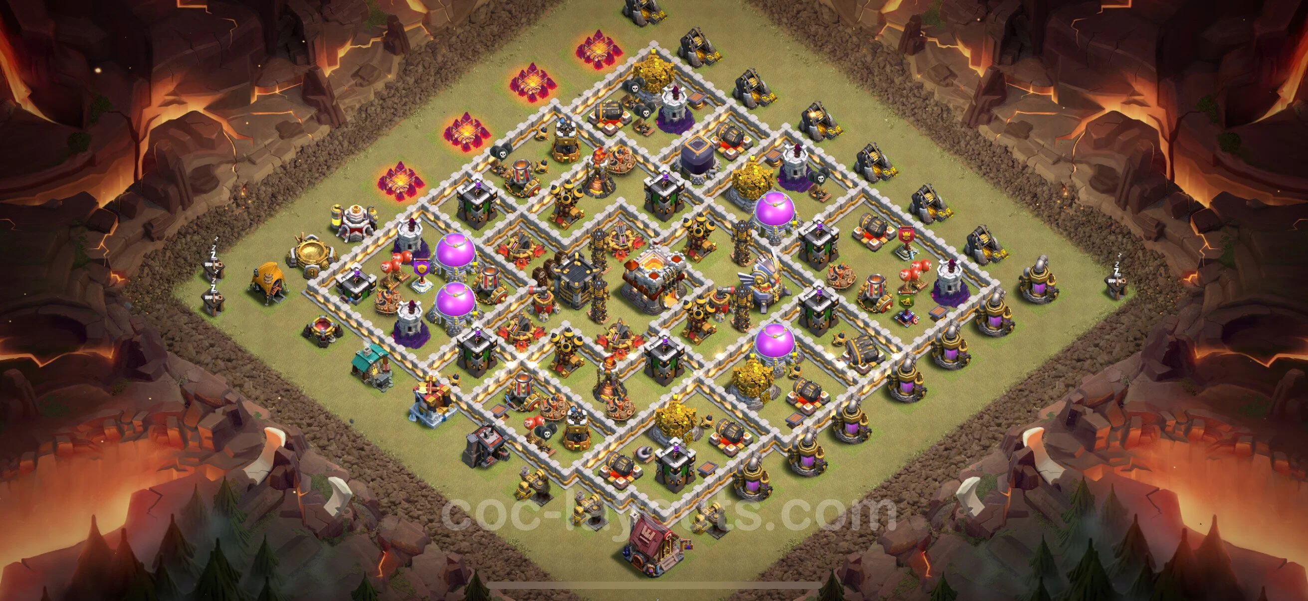 Top War Base TH11 with Link, Anti Air / Electro Dragon, Hybrid - CWL Defence Plan - Clash of Clans - (#172) — Oorlog BH11