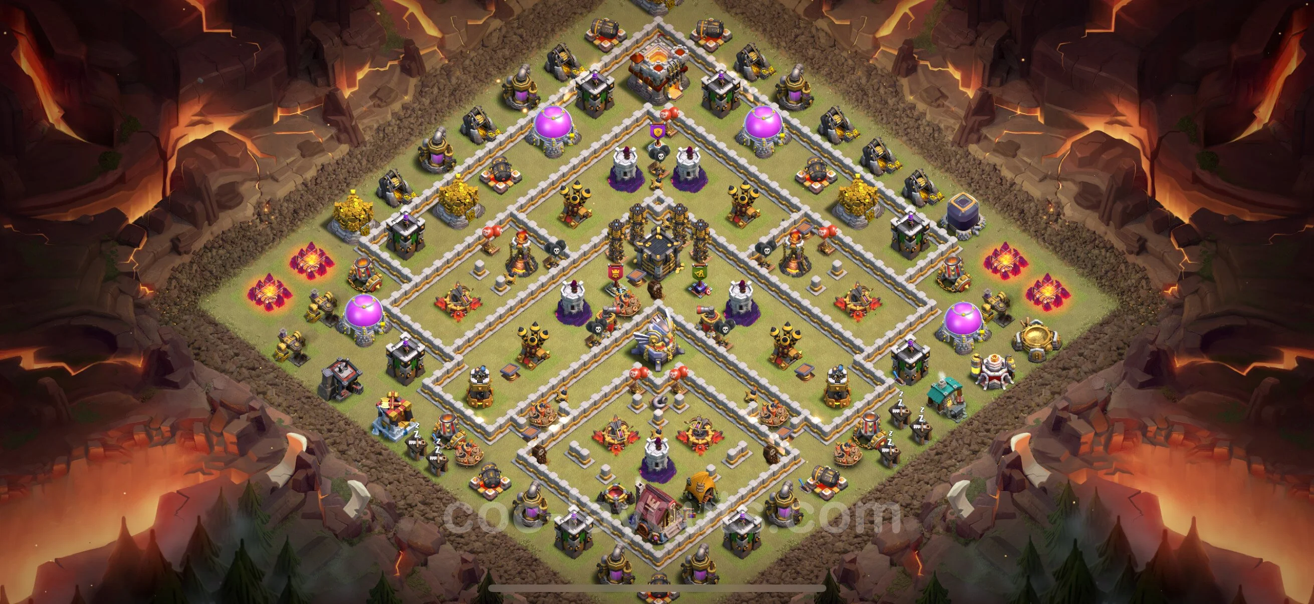 Top War Base TH11 with Link - Anti 3 Stars CWL Plan - Clash of Clans - (#173) — Война BH11