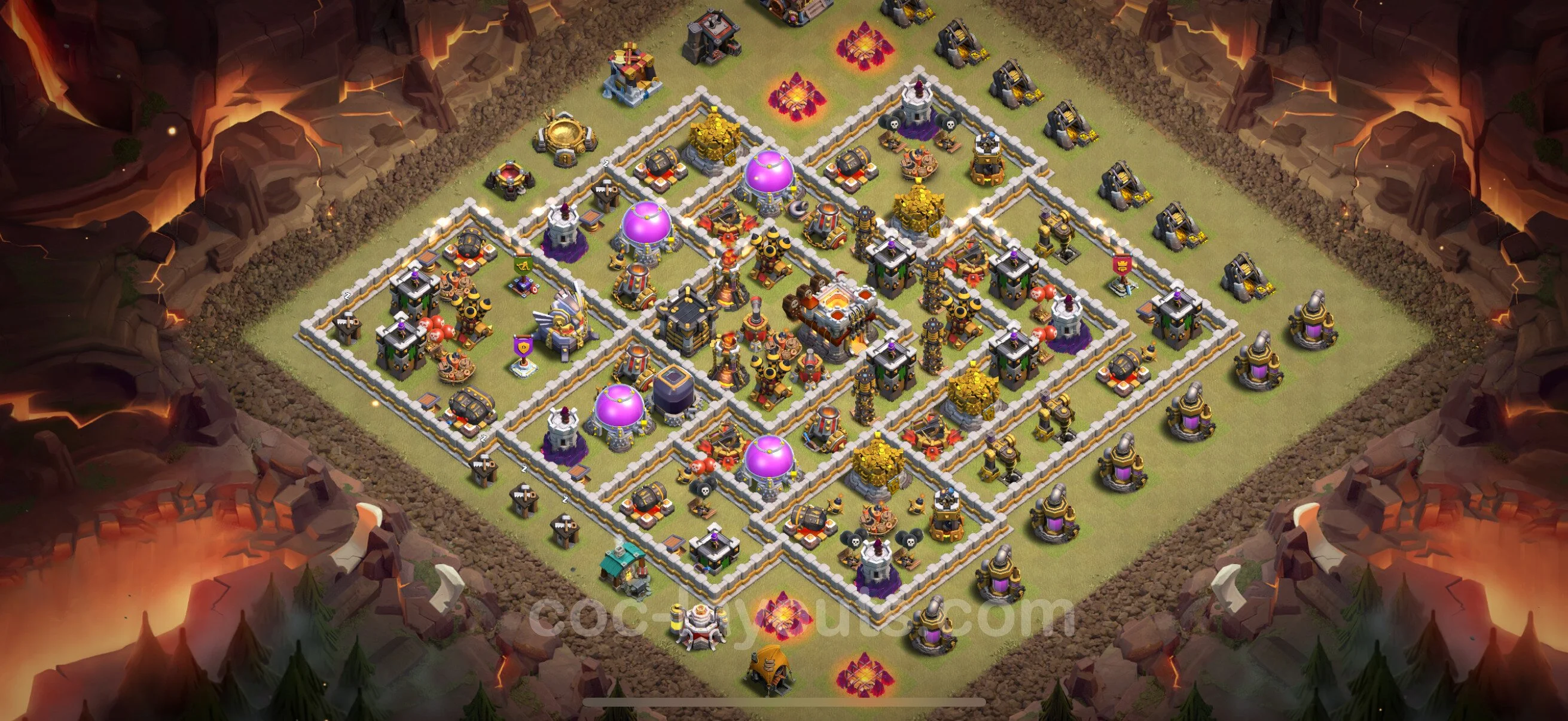 Top War Base TH11 with Link, Anti Everything - Anti 2 Stars CWL Plan - Clash of Clans - (#174) — War BH11