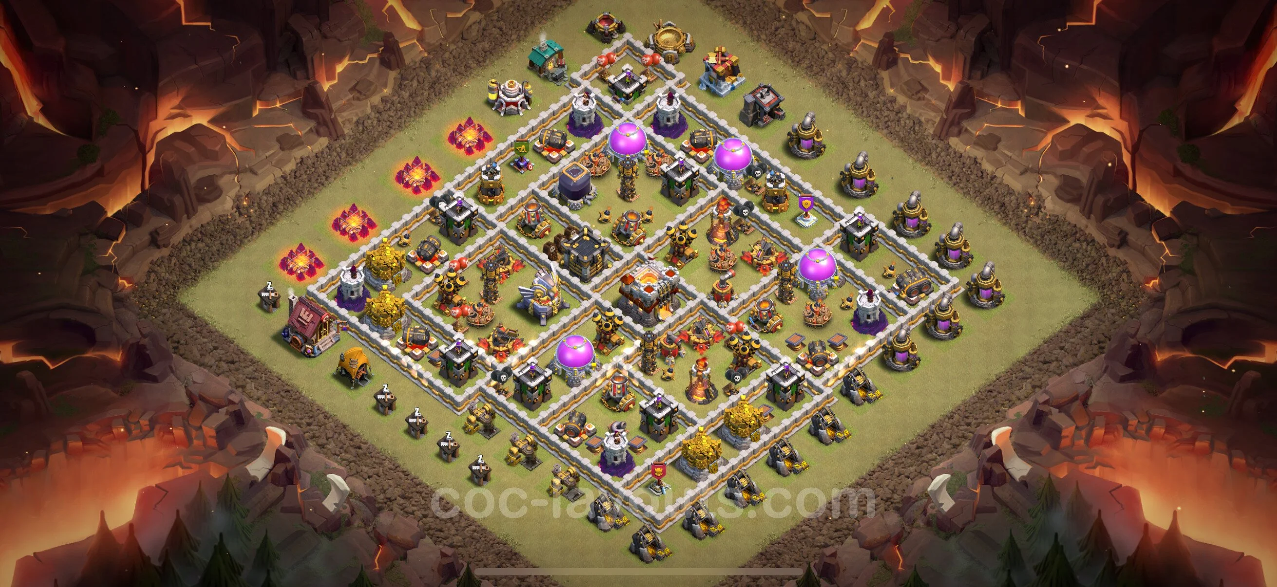Top War Base TH11 with Link, Hybrid - Max Levels CWL Plan - Clash of Clans - (#178) — Война BH11
