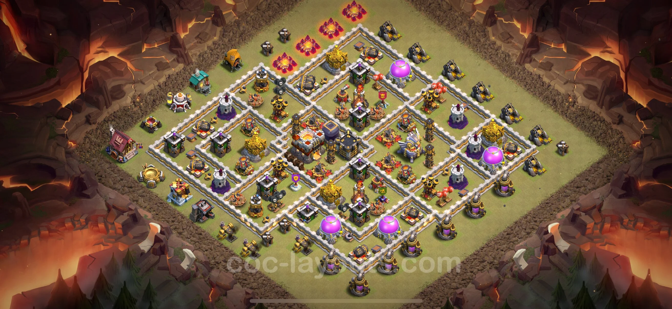 Top War Base TH11 with Link, Anti Air / Electro Dragon - CWL Defence Plan - Clash of Clans - (#182) — Guerre BH11