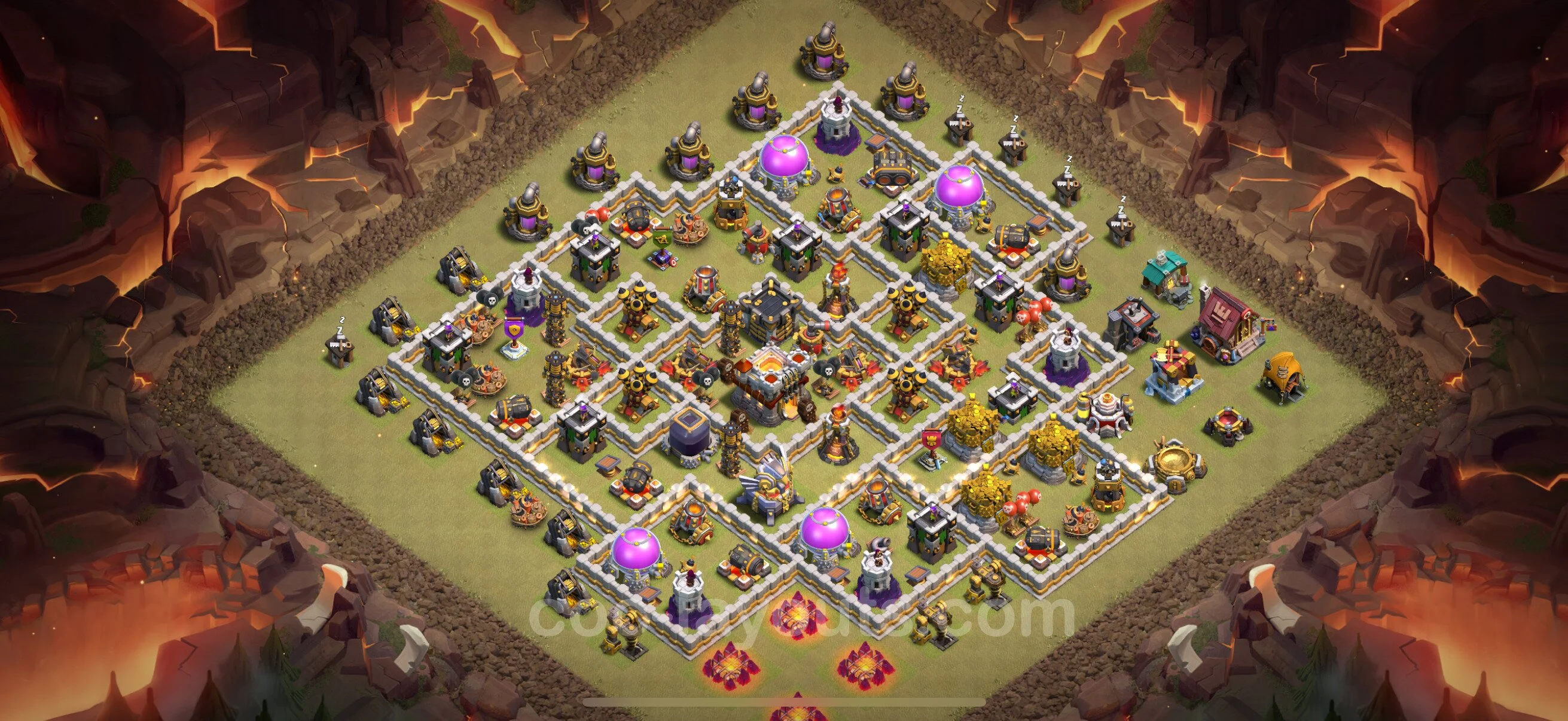 Top War Base TH11 with Link, Hybrid - Max Levels CWL Plan - Clash of Clans - (#183) — Война BH11