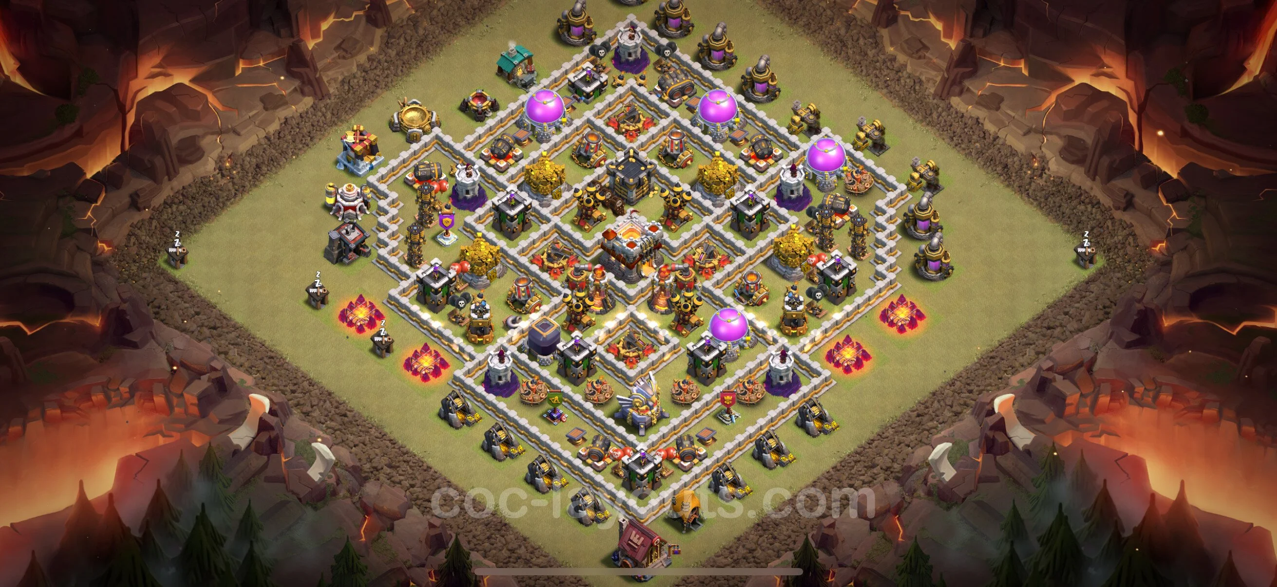 Top War Base TH11 with Link, Hybrid - Max Levels CWL Plan - Clash of Clans - (#186) — Guerra BH11