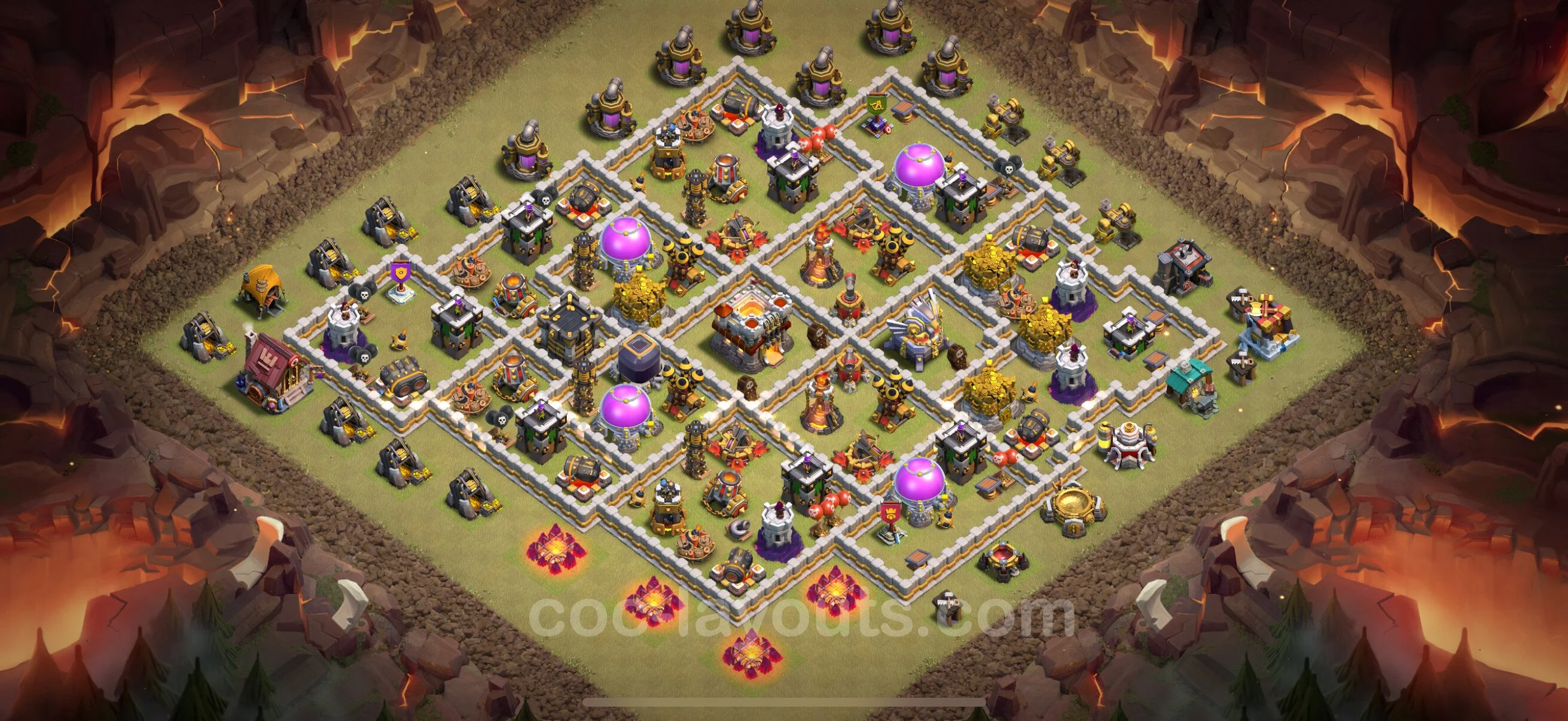 Top War Base TH11 with Link, Anti Air / Electro Dragon, Hybrid - CWL Defence Plan - Clash of Clans - (#189) — Oorlog BH11