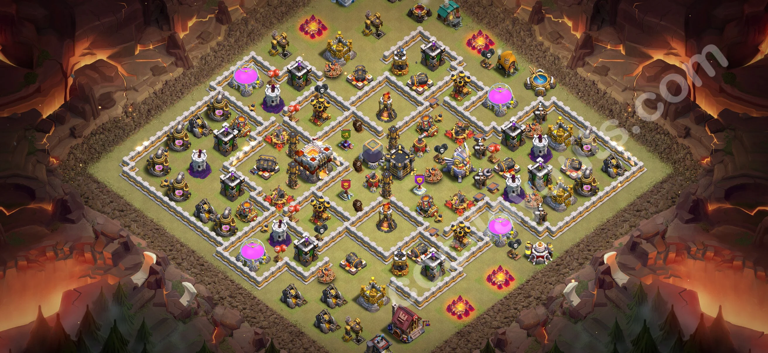 Top War Base TH11 with Link, Anti Air / Electro Dragon - Anti 3 Stars CWL Plan 2026 - Clash of Clans - (#199) — Guerre BH11