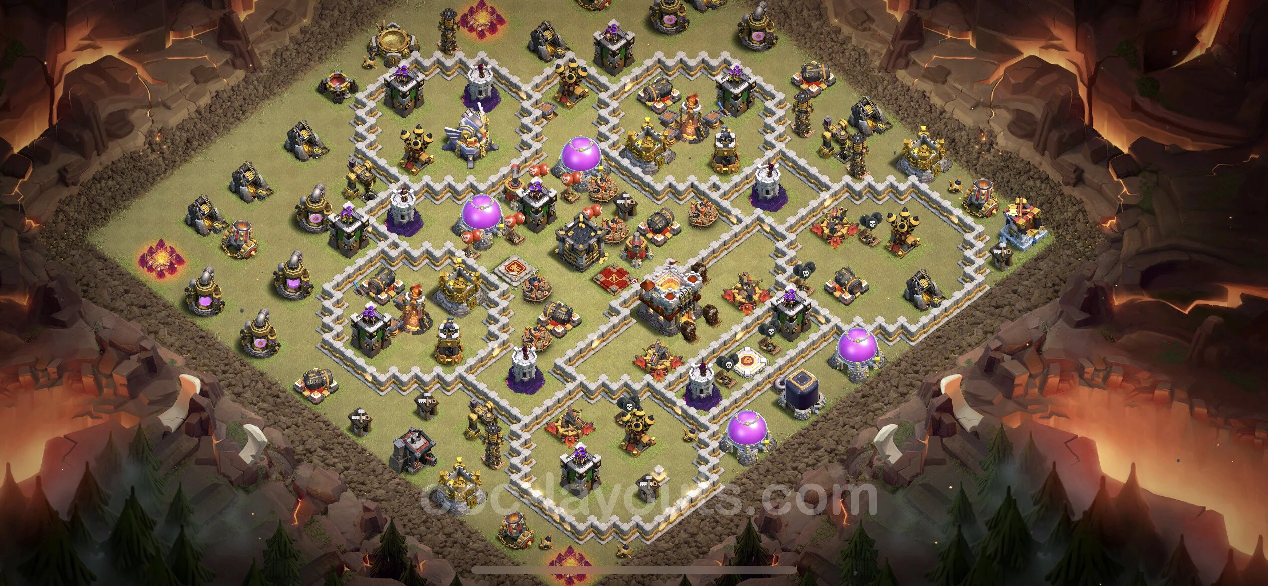 Top War Base TH11 with Link, Anti Everything - CWL Defence Plan - Clash of Clans - (#44)