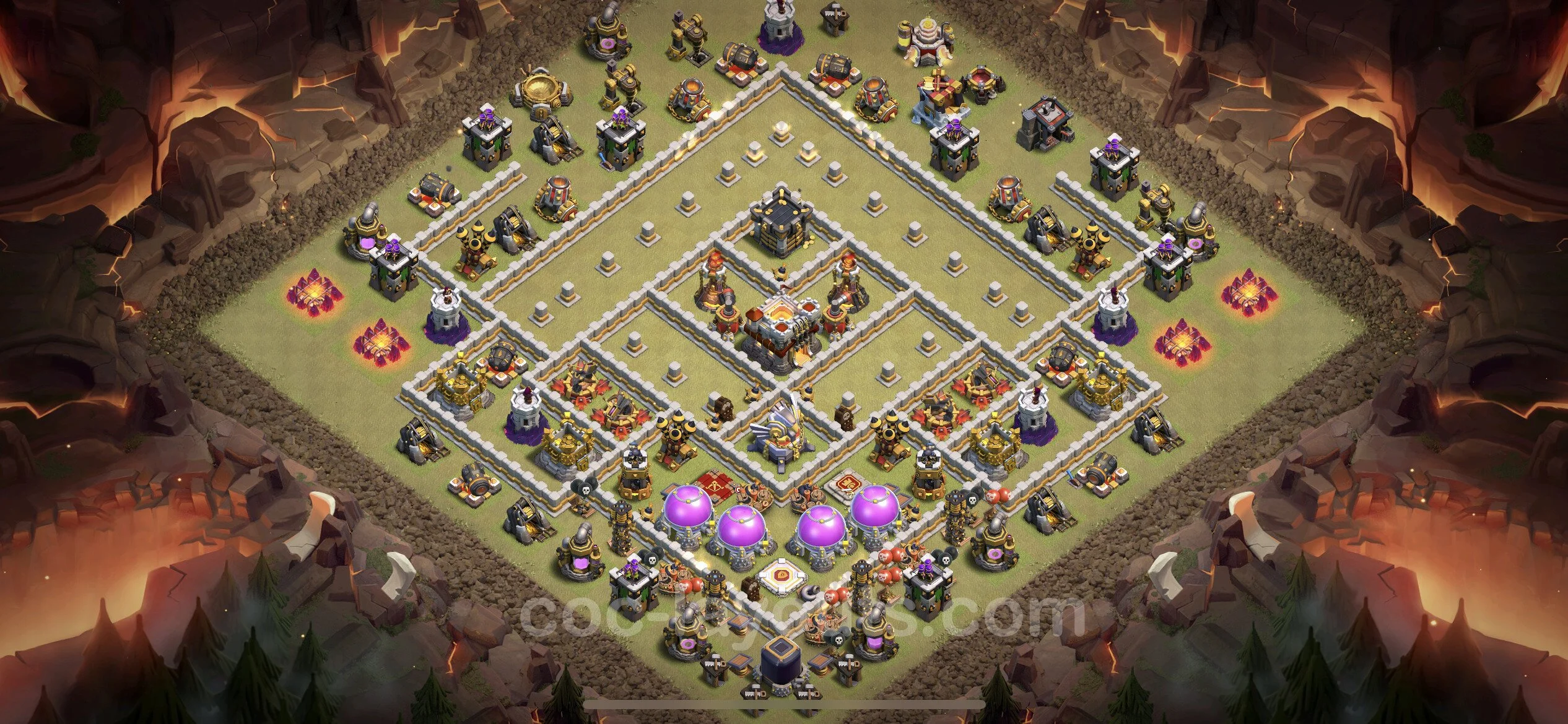 Top War Base TH11 with Link, Anti Everything - Anti 2 Stars CWL Plan - Clash of Clans - (#46)