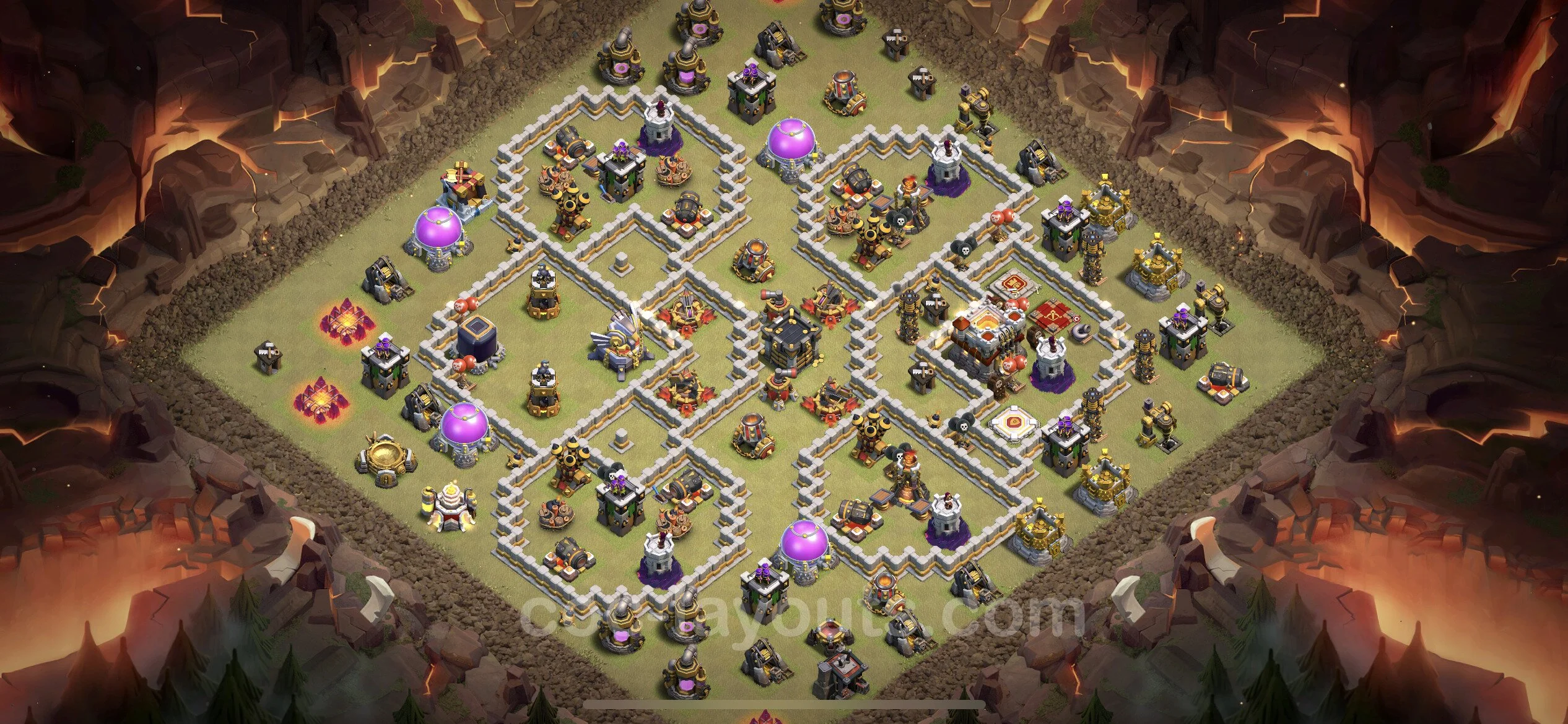 Top War Base TH11 with Link, Anti Air / Electro Dragon - CWL Defence Plan - Clash of Clans - (#47)