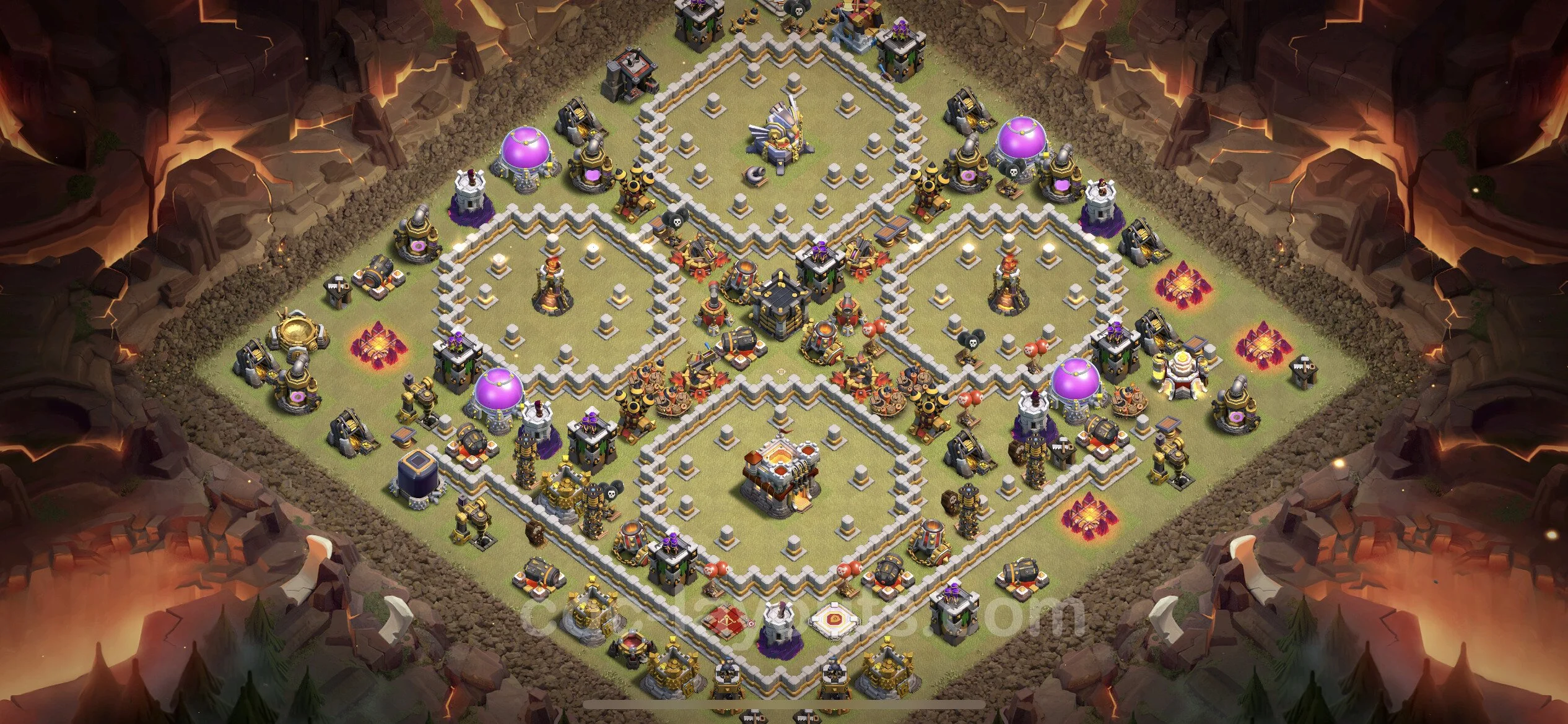 Top War Base TH11 with Link, Anti Everything - CWL Defence Plan - Clash of Clans - (#48)