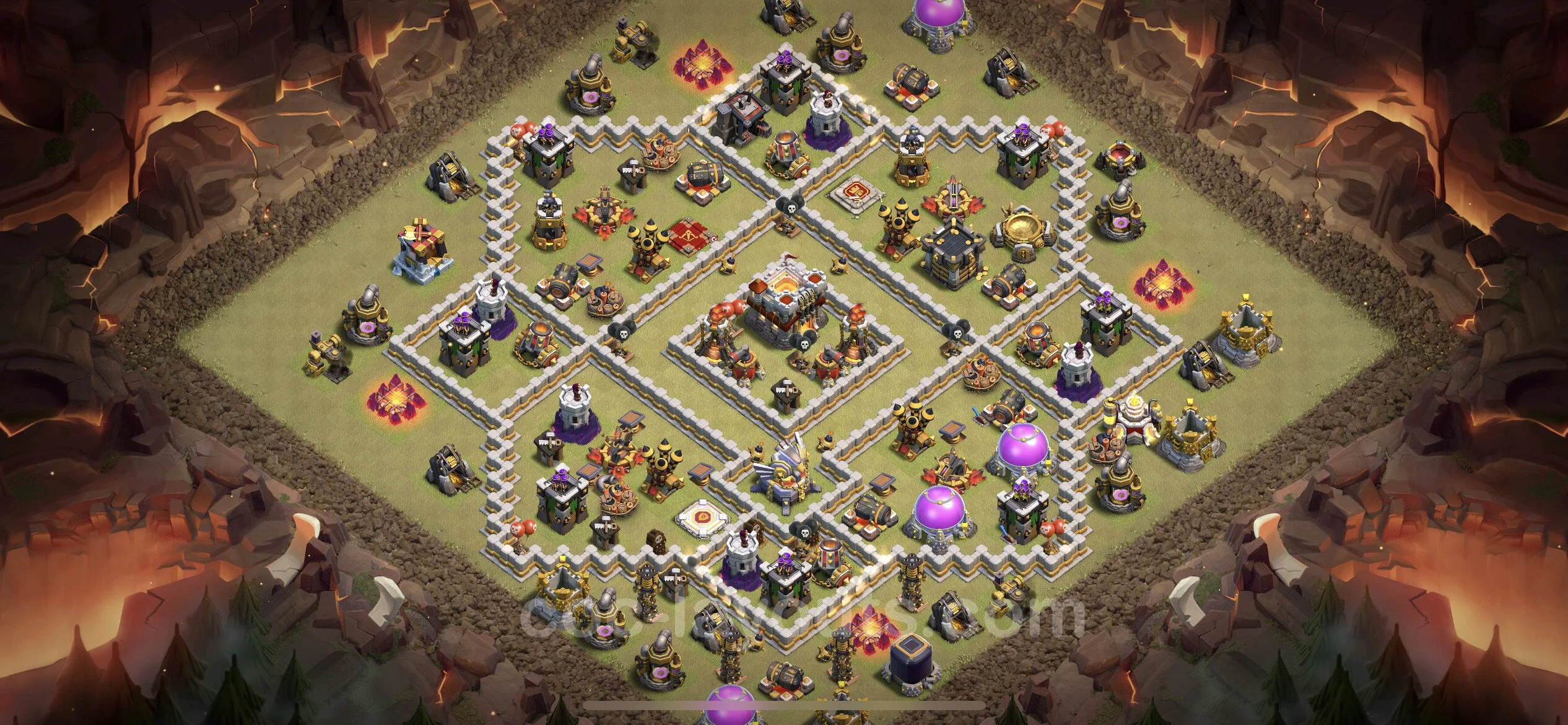 Top War Base TH11 with Link, Anti Everything - CWL Defence Plan - Clash of Clans - (#50)