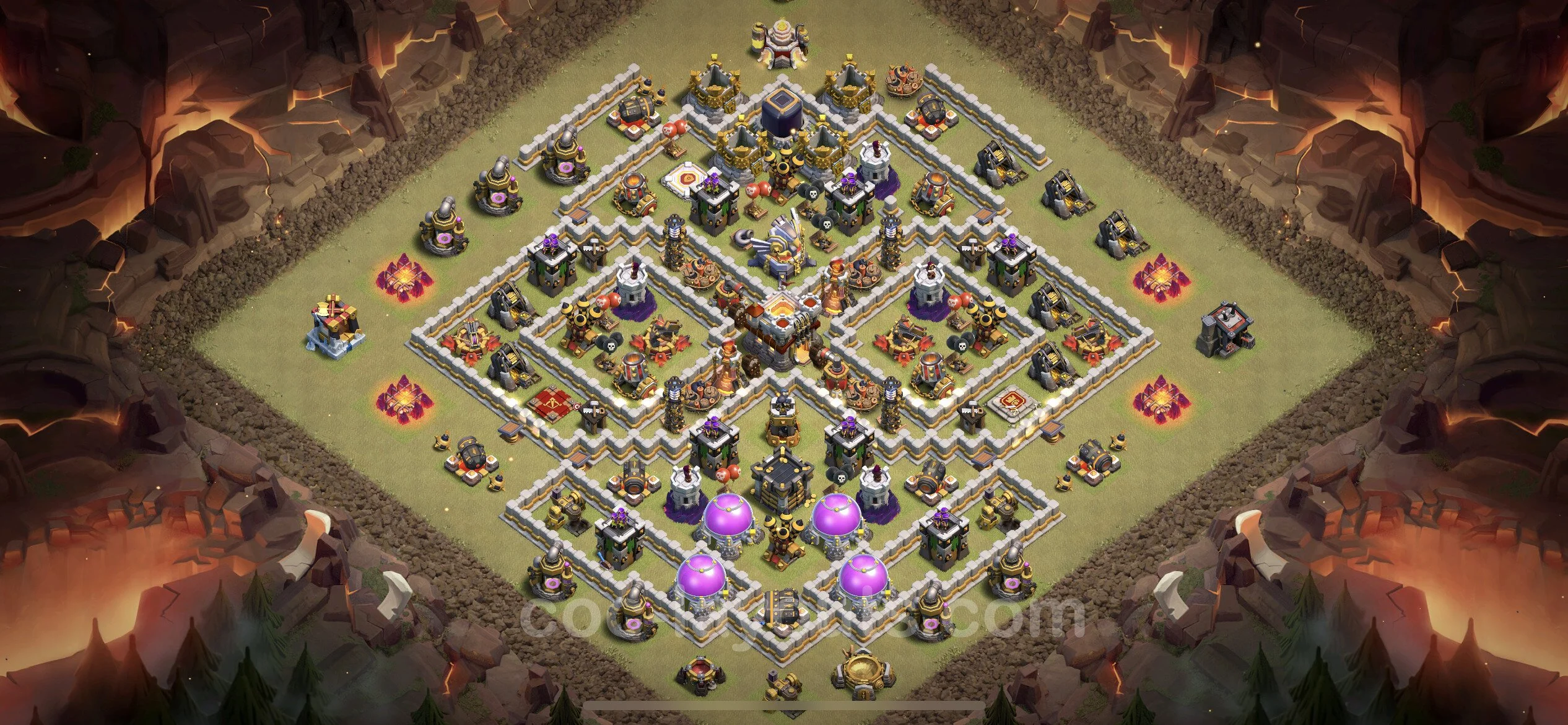 Top War Base TH11 with Link, Anti Air / Electro Dragon - Anti 3 Stars CWL Plan - Clash of Clans - (#52) — Oorlog BH11