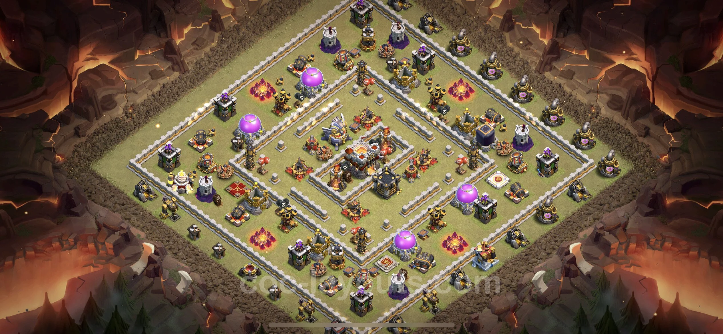 Top War Base TH11 with Link, Hybrid - Anti 3 Stars CWL Plan - Clash of Clans - (#54) — Oorlog BH11