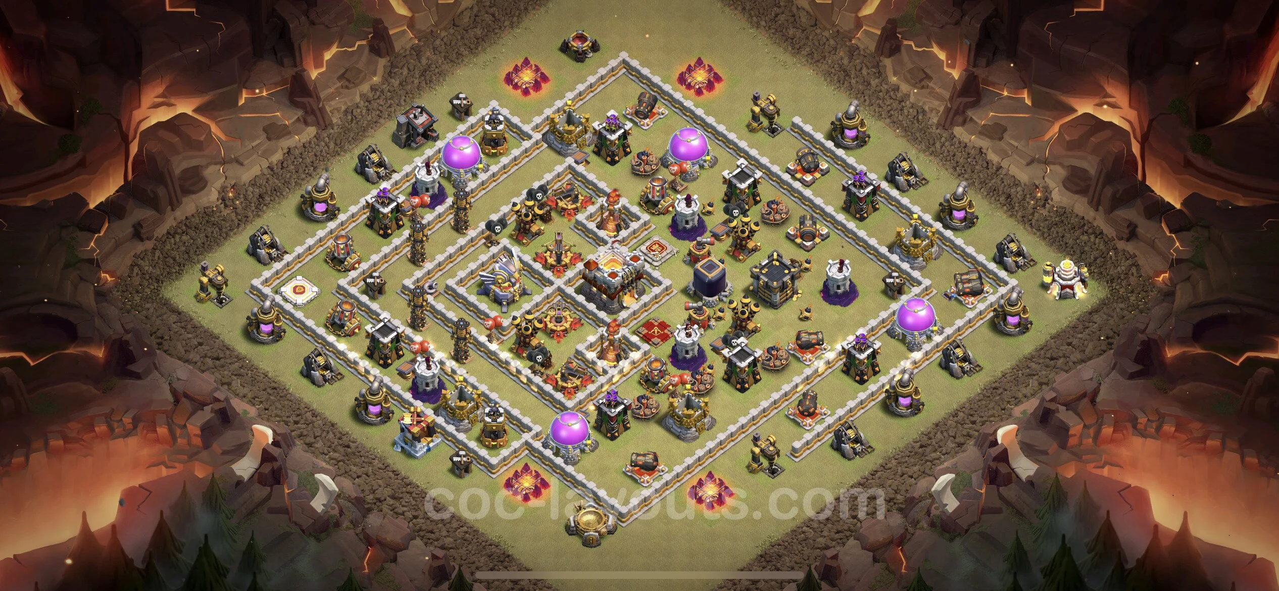 Top War Base TH11 with Link, Anti Everything - Anti 3 Stars CWL Plan - Clash of Clans - (#55) — War BH11