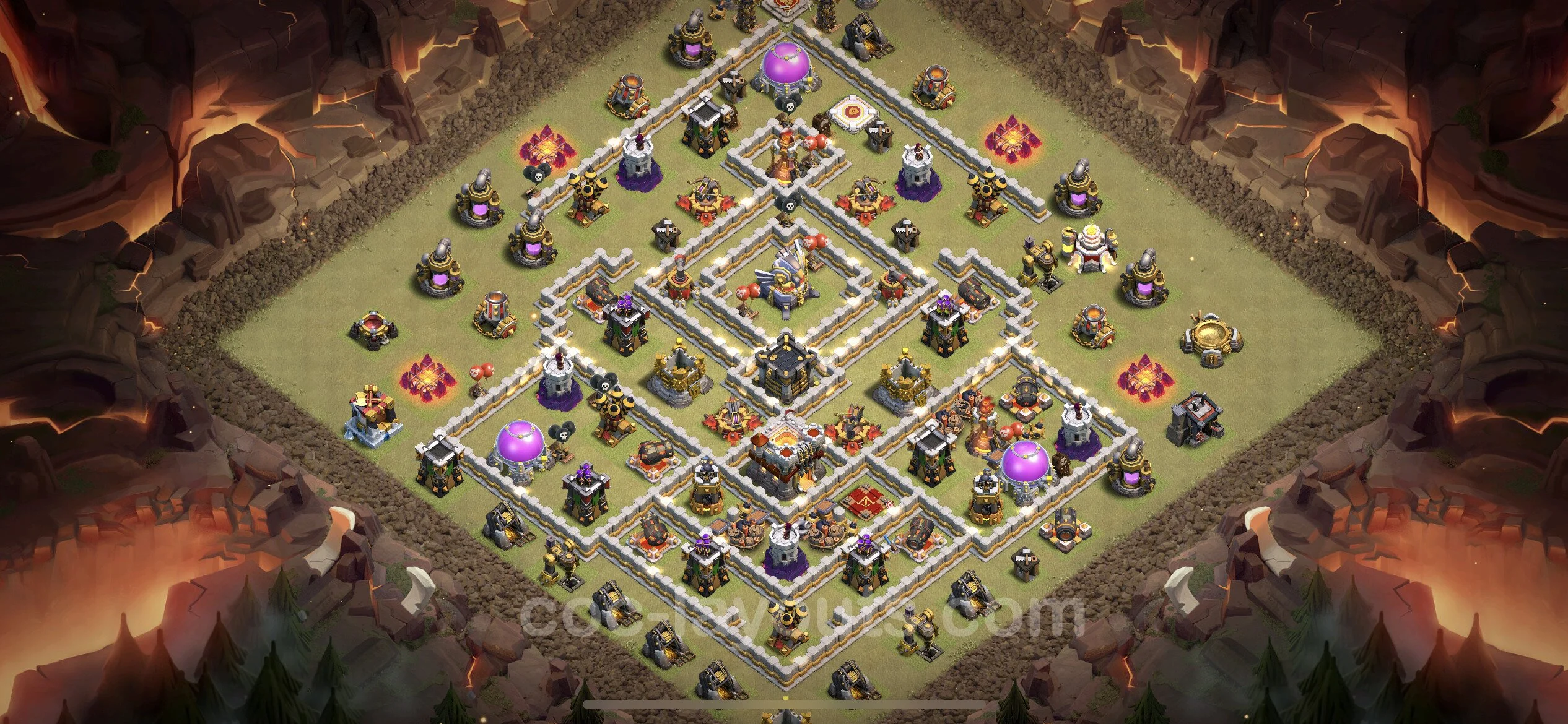 Top War Base TH11 with Link, Anti Everything - Anti 3 Stars CWL Plan - Clash of Clans - (#56) — Guerra BH11