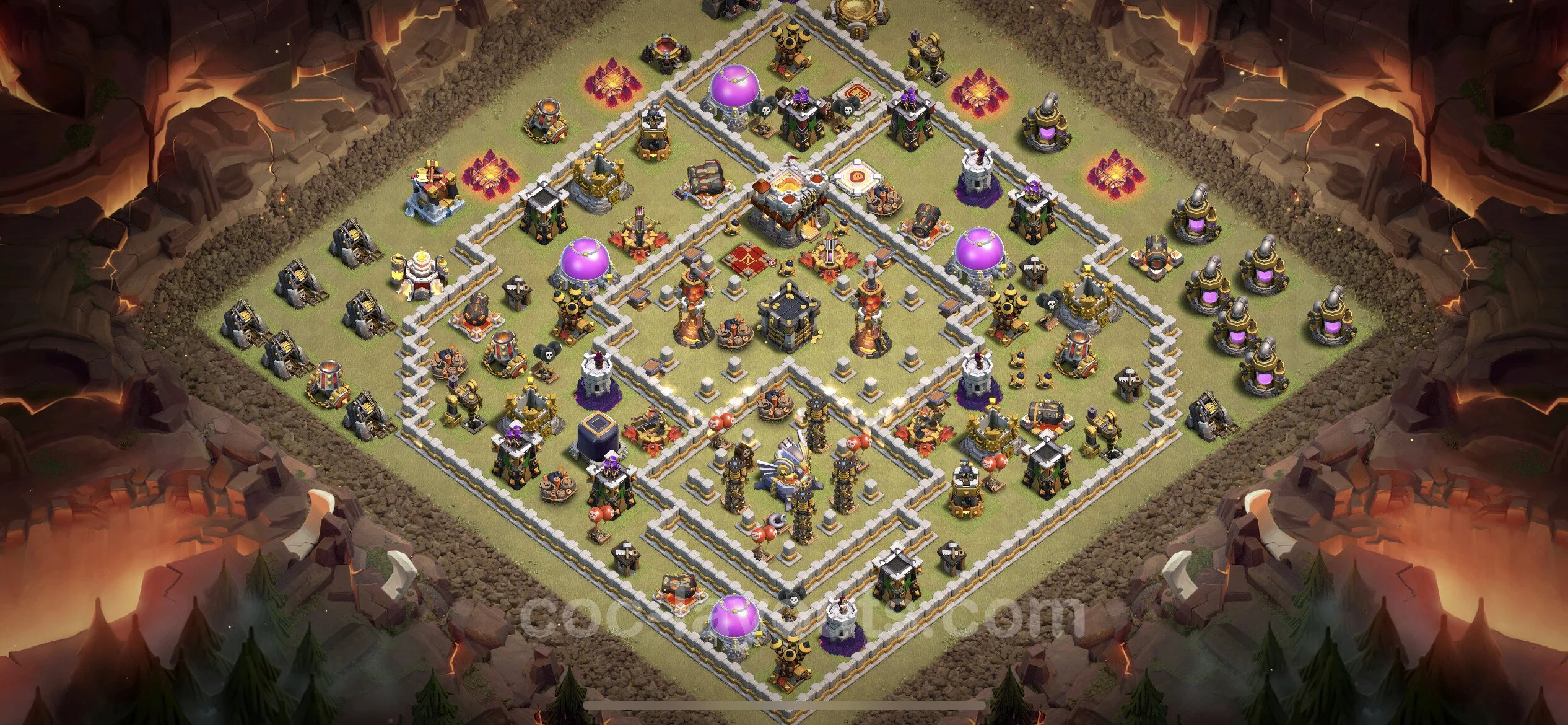 Top War Base TH11 with Link, Anti Air / Electro Dragon - Anti 3 Stars CWL Plan - Clash of Clans - (#57) — Perang BH11