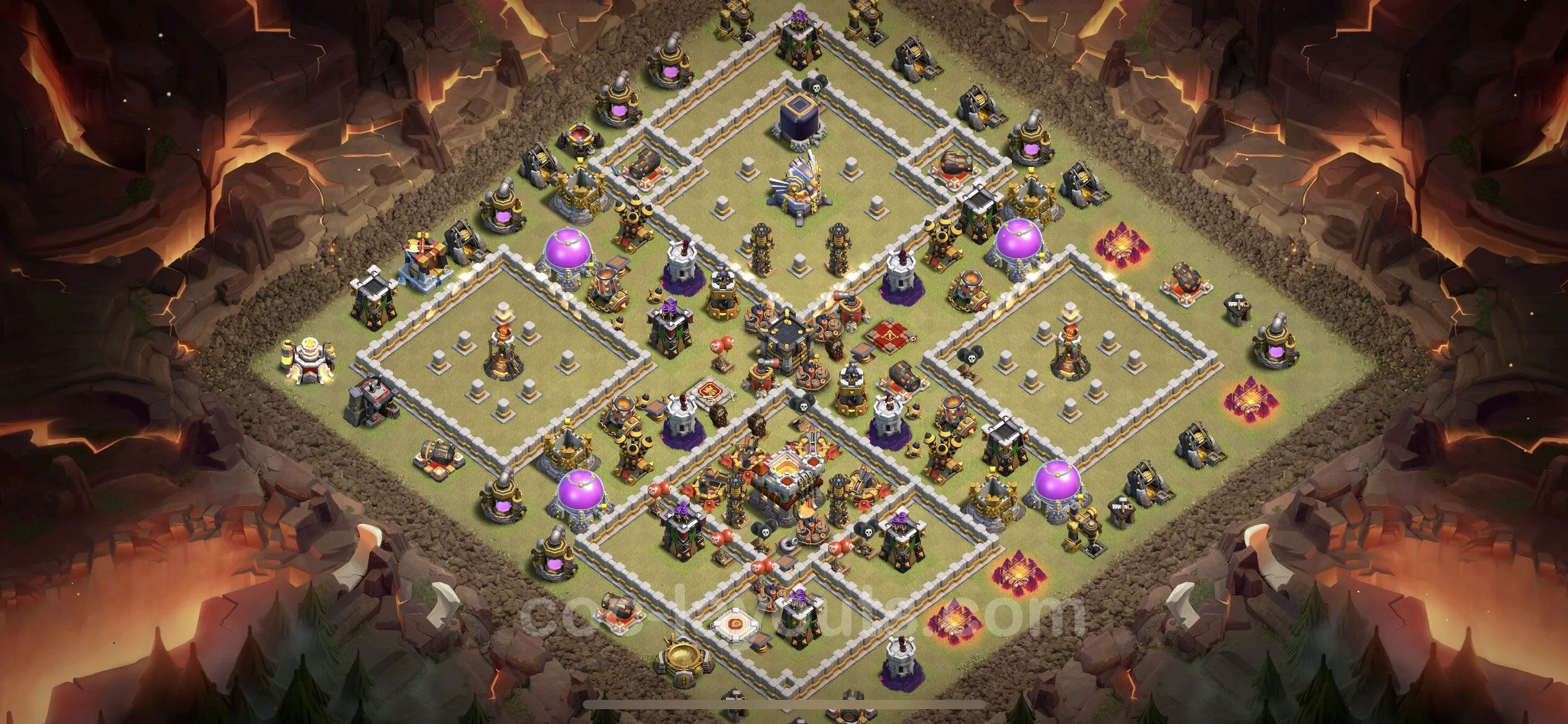 Top Troll Funny Base TH11 with Link - Funny Art Plan - Clash of Clans - (#61) — Krieg BH11