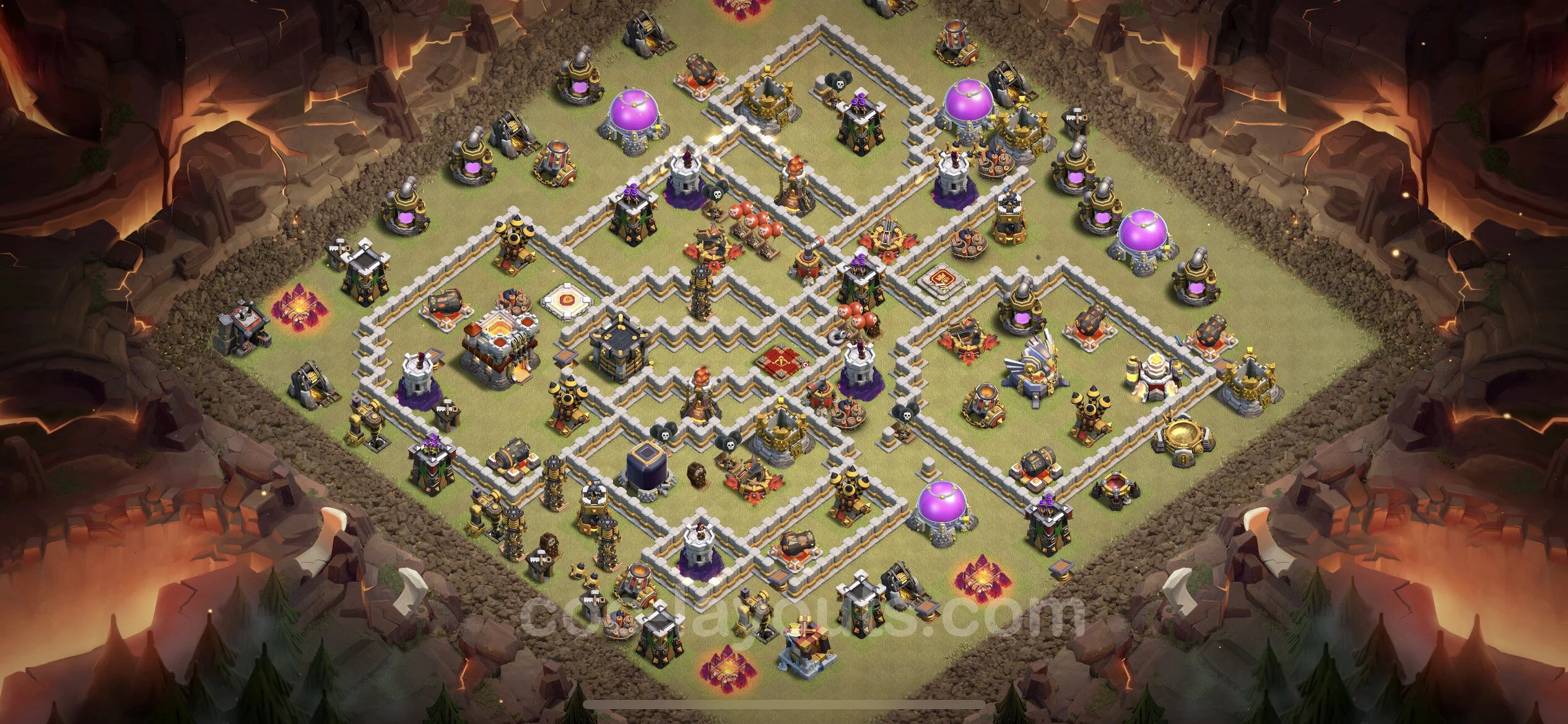 Top War Base TH11 with Link, Anti Everything - CWL Defence Plan - Clash of Clans - (#65) — Guerra BH11