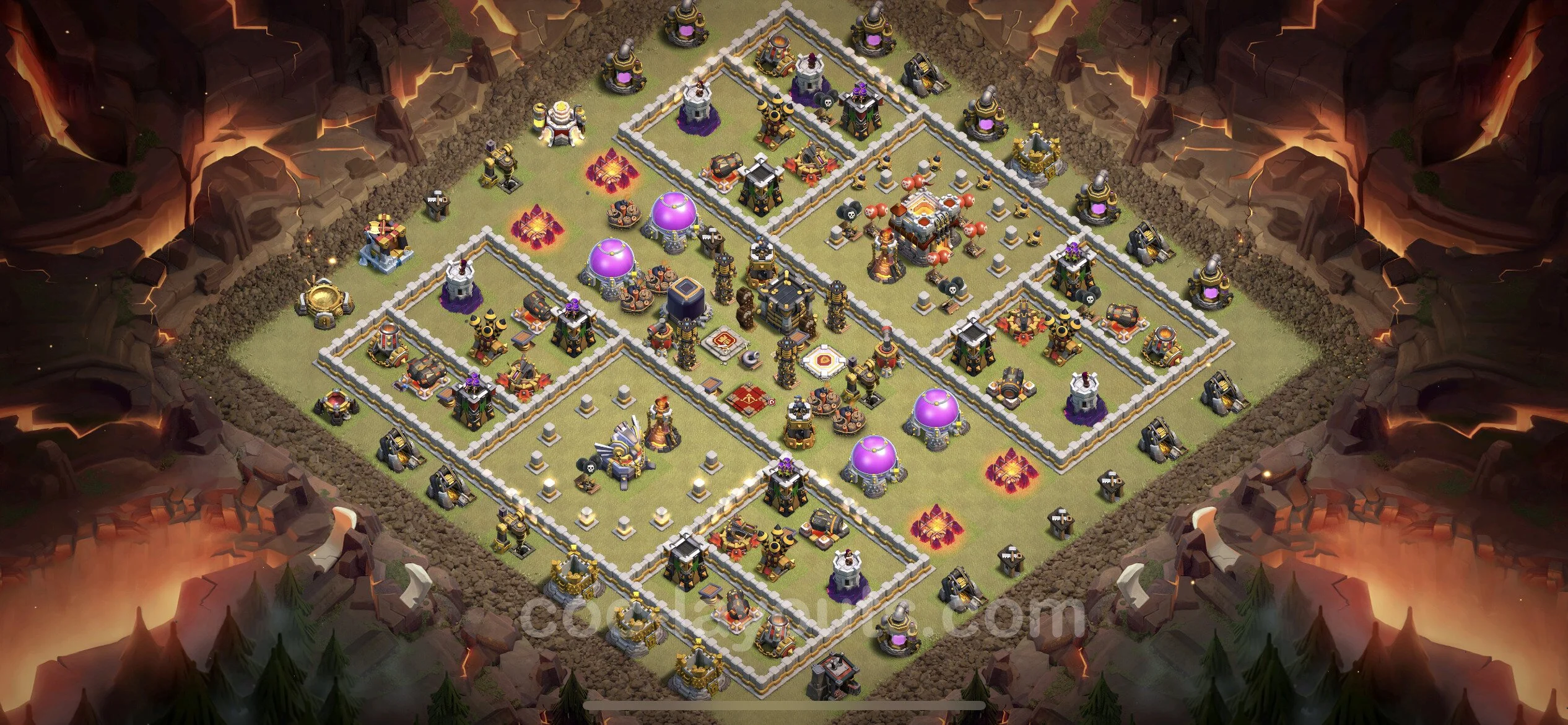 Top War Base TH11 with Link, Anti Everything - CWL Defence Plan - Clash of Clans - (#66) — Oorlog BH11