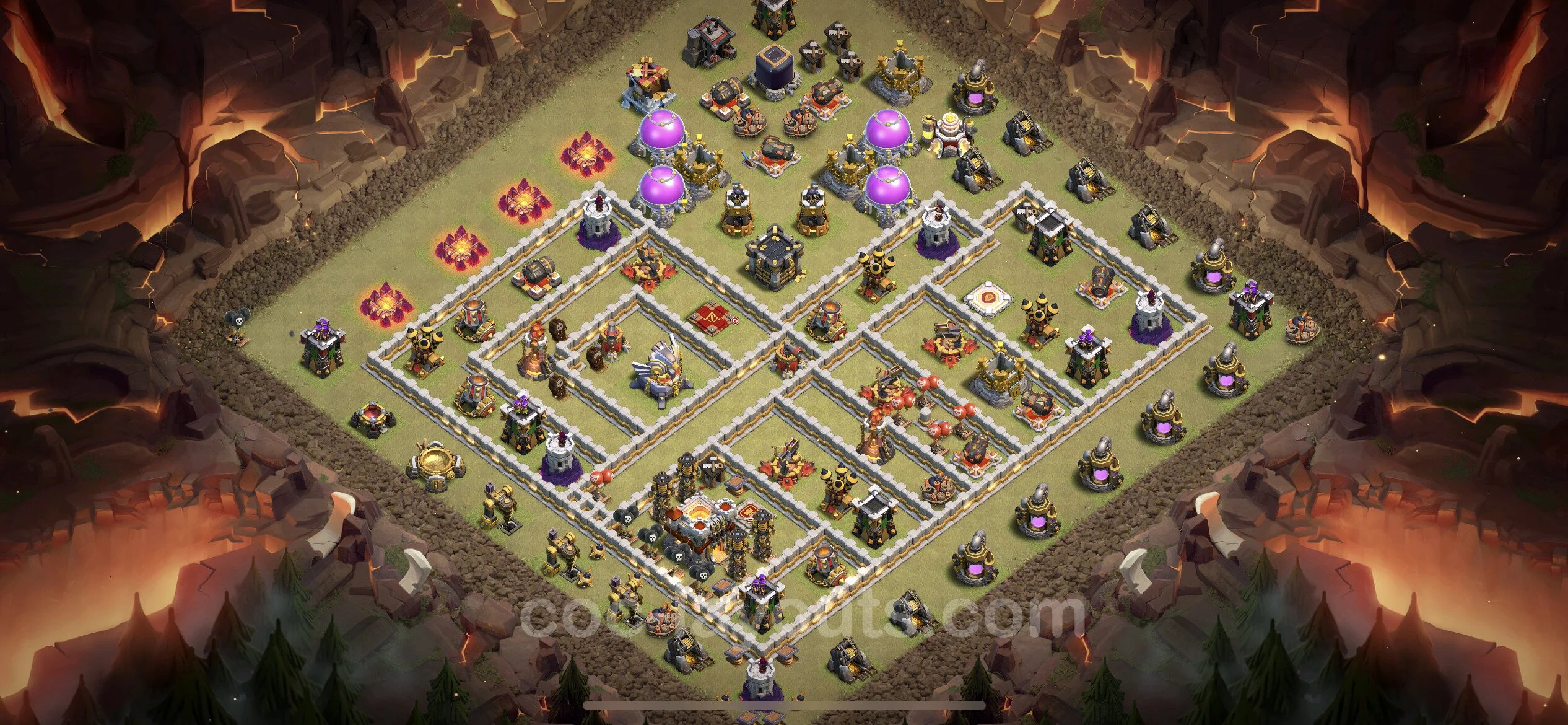 Top War Base TH11 with Link, Anti Everything - CWL Defence Plan - Clash of Clans - (#68) — Guerra BH11