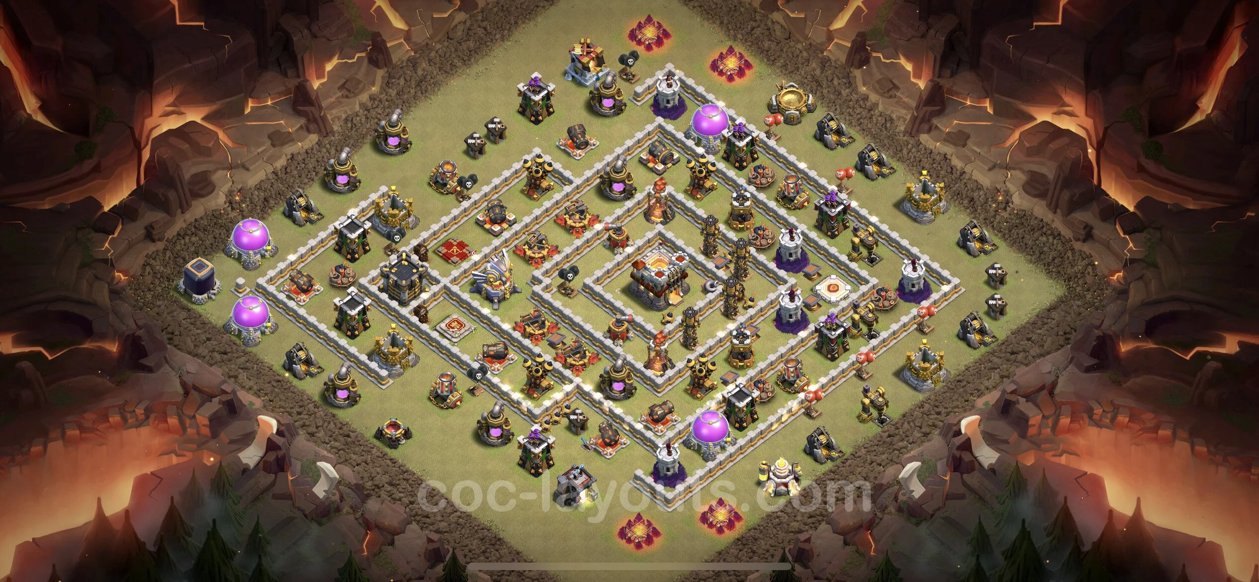 Top War Base TH11 with Link - Anti 3 Stars CWL Plan - Clash of Clans - (#71) — Guerre BH11