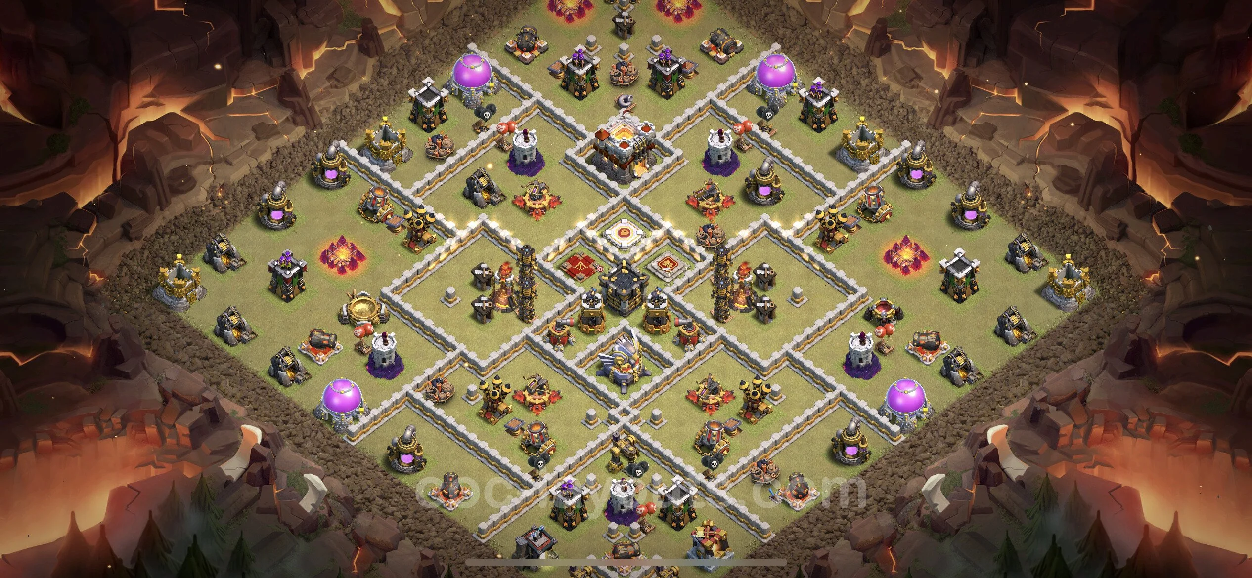 Top War Base TH11 with Link, Anti Everything - CWL Defence Plan - Clash of Clans - (#73) — Guerre BH11