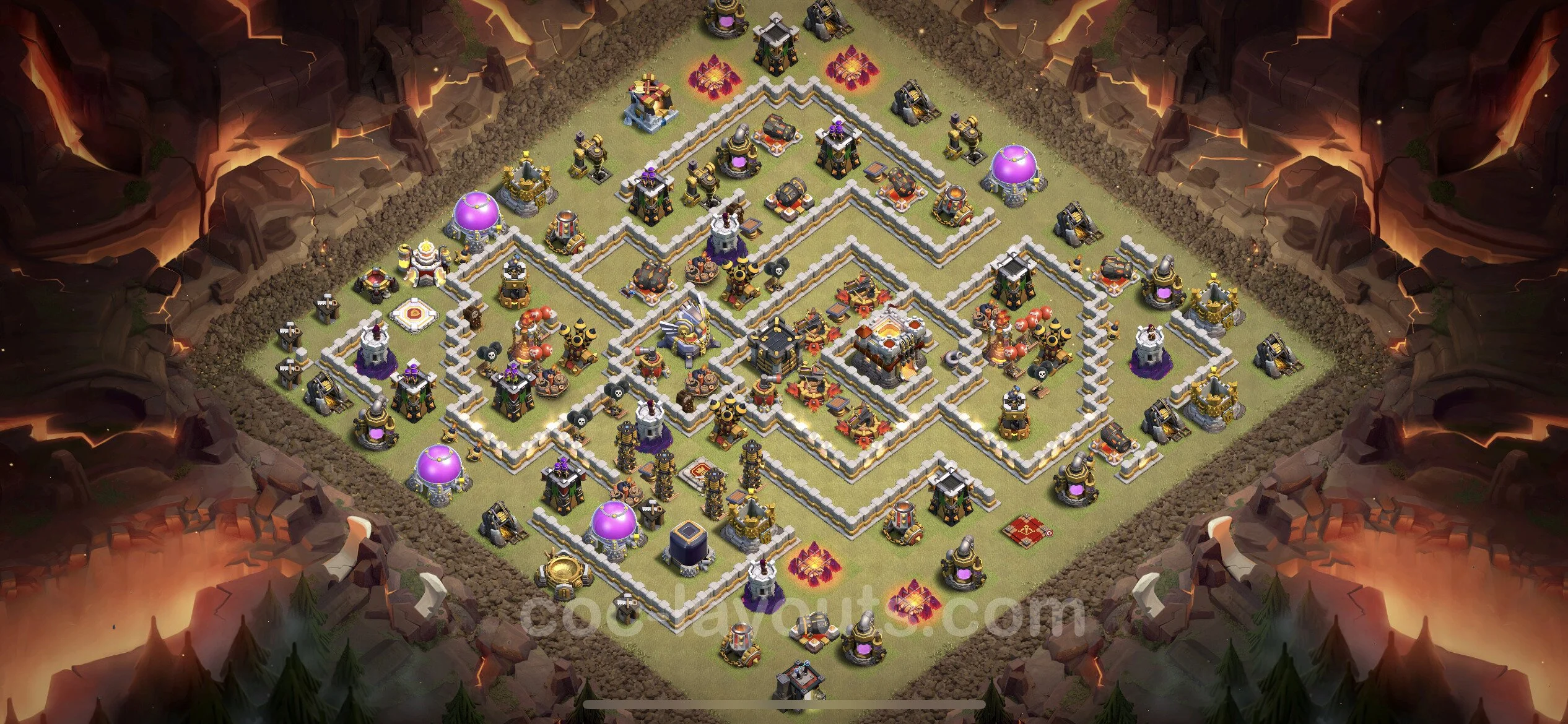 Top War Base TH11 with Link, Anti Everything - CWL Defence Plan - Clash of Clans - (#74) — Oorlog BH11