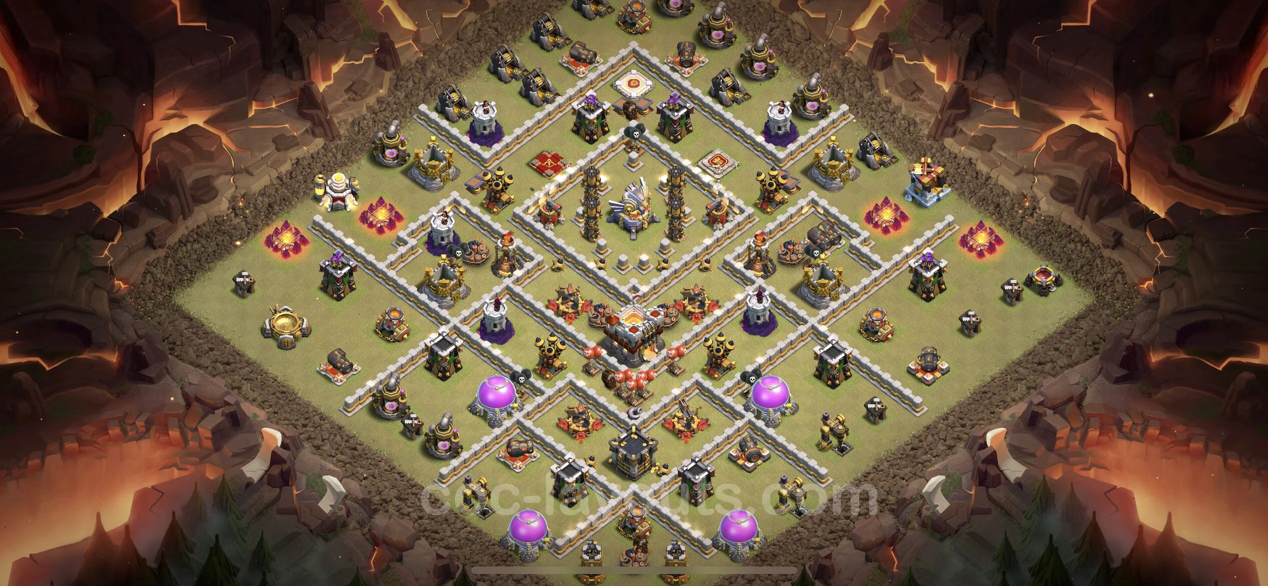 Top War Base TH11 with Link - Anti 3 Stars CWL Plan - Clash of Clans - (#75) — Oorlog BH11
