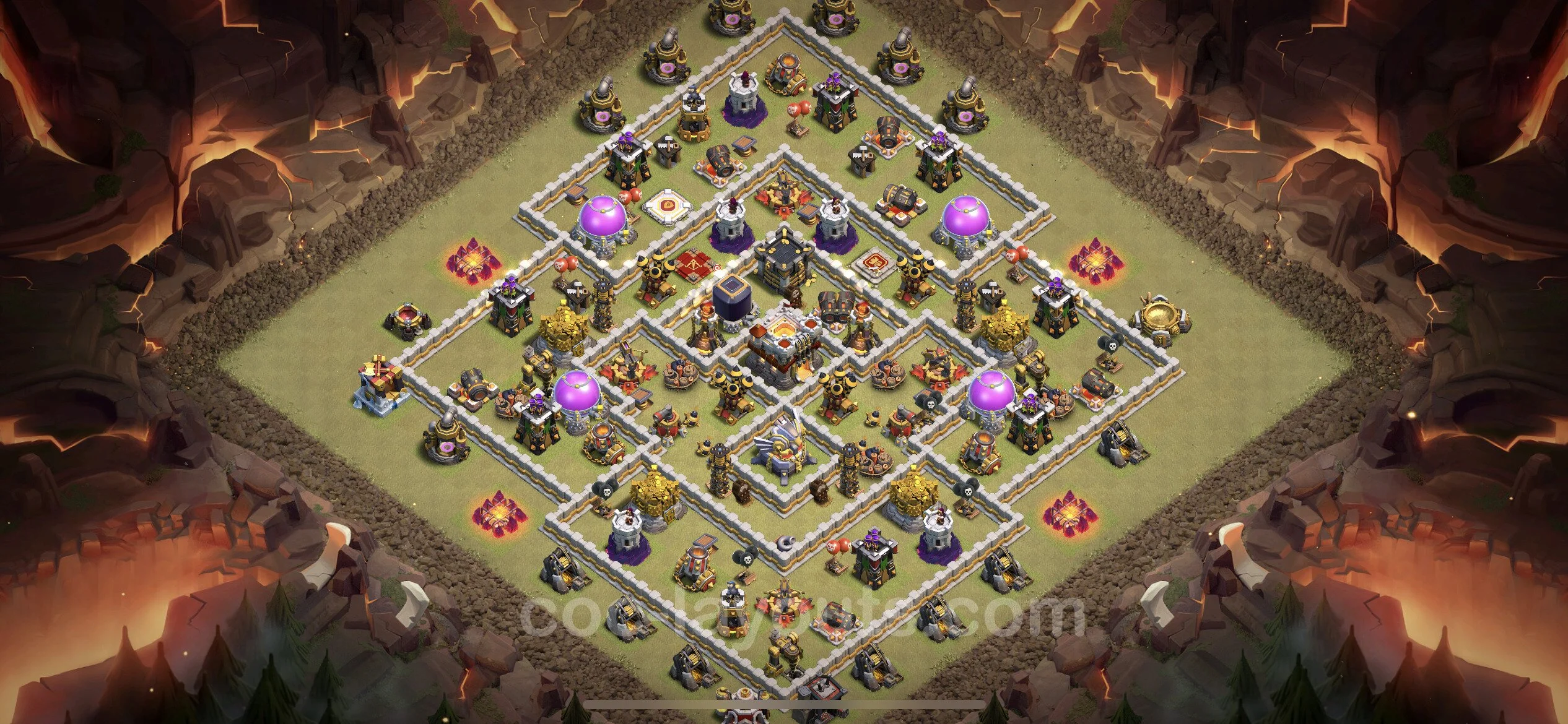 Top War Base TH11 with Link - Anti 2 Stars CWL Plan - Clash of Clans - (#76) — Война BH11